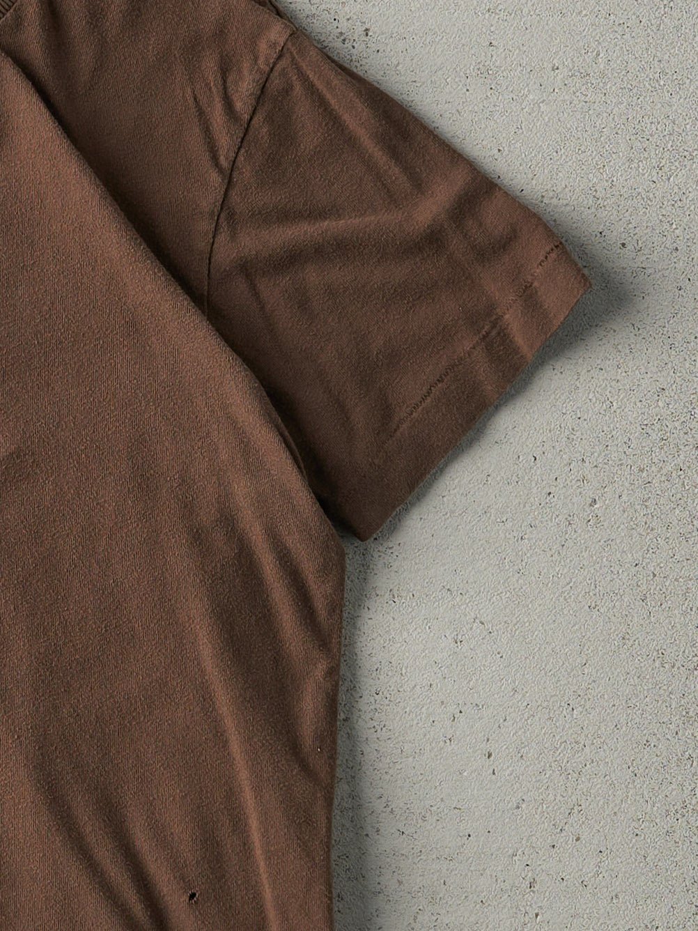Vintage 80s Chocolate Brown Blank Single Stitch Tee (XS)
