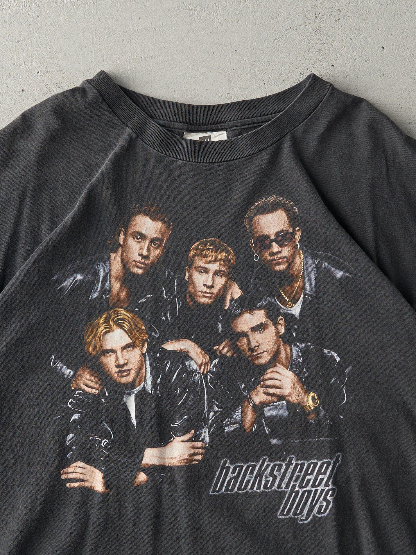 Vintage 98' Faded Black Backstreet Boys Tour Tee (L)