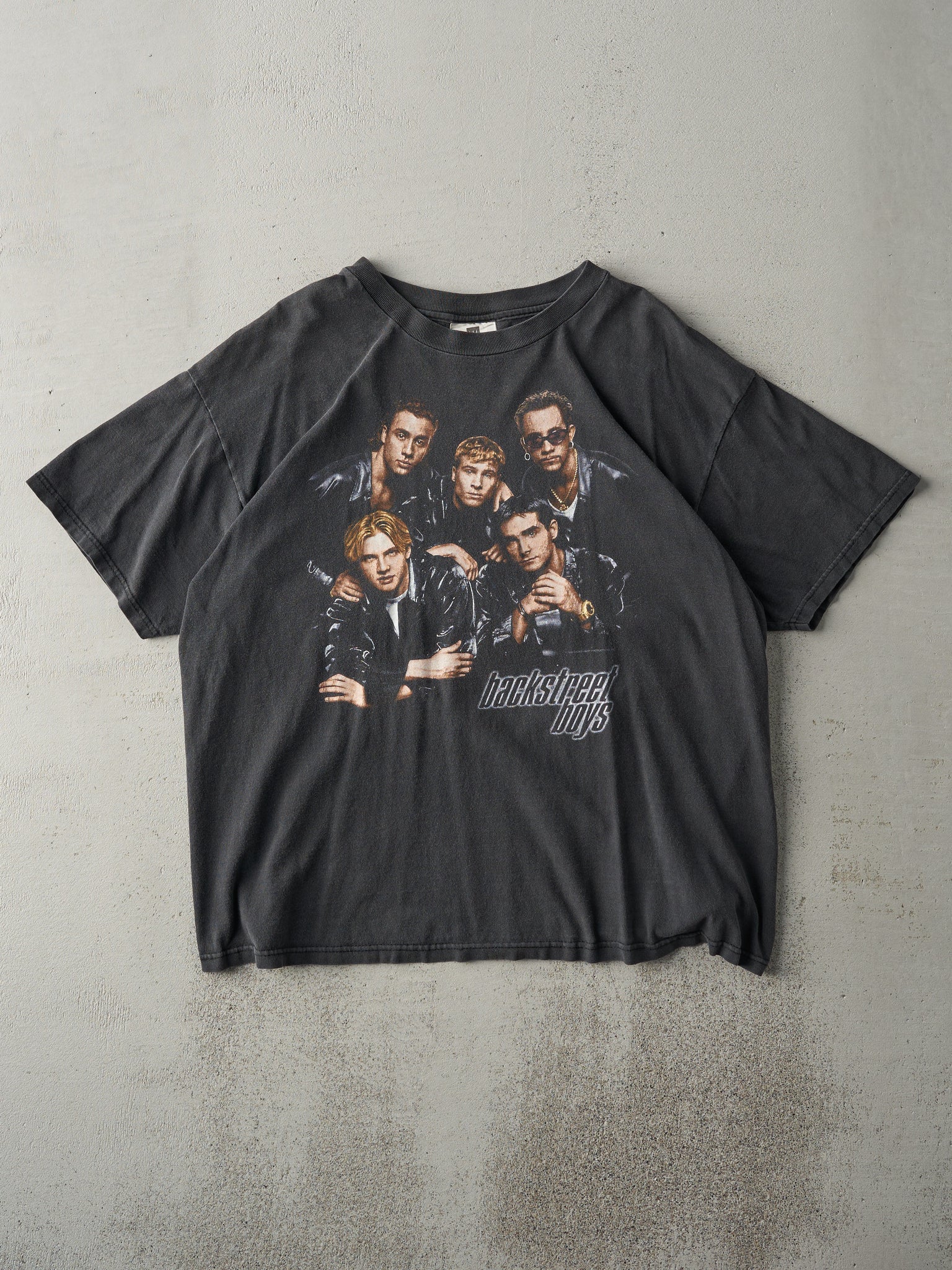 Vintage 98' Faded Black Backstreet Boys Tour Tee (L)