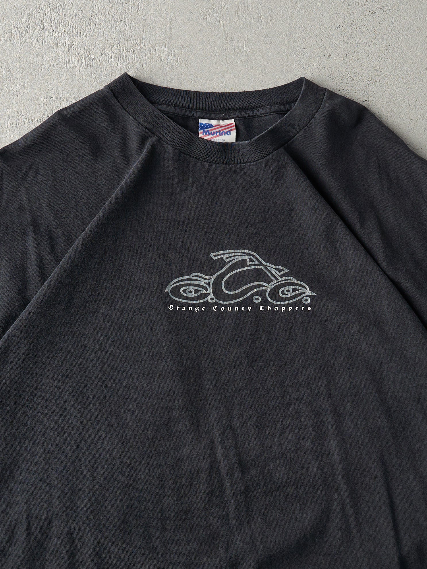 Vintage Y2K Black Orange County Choppers Tee (L)