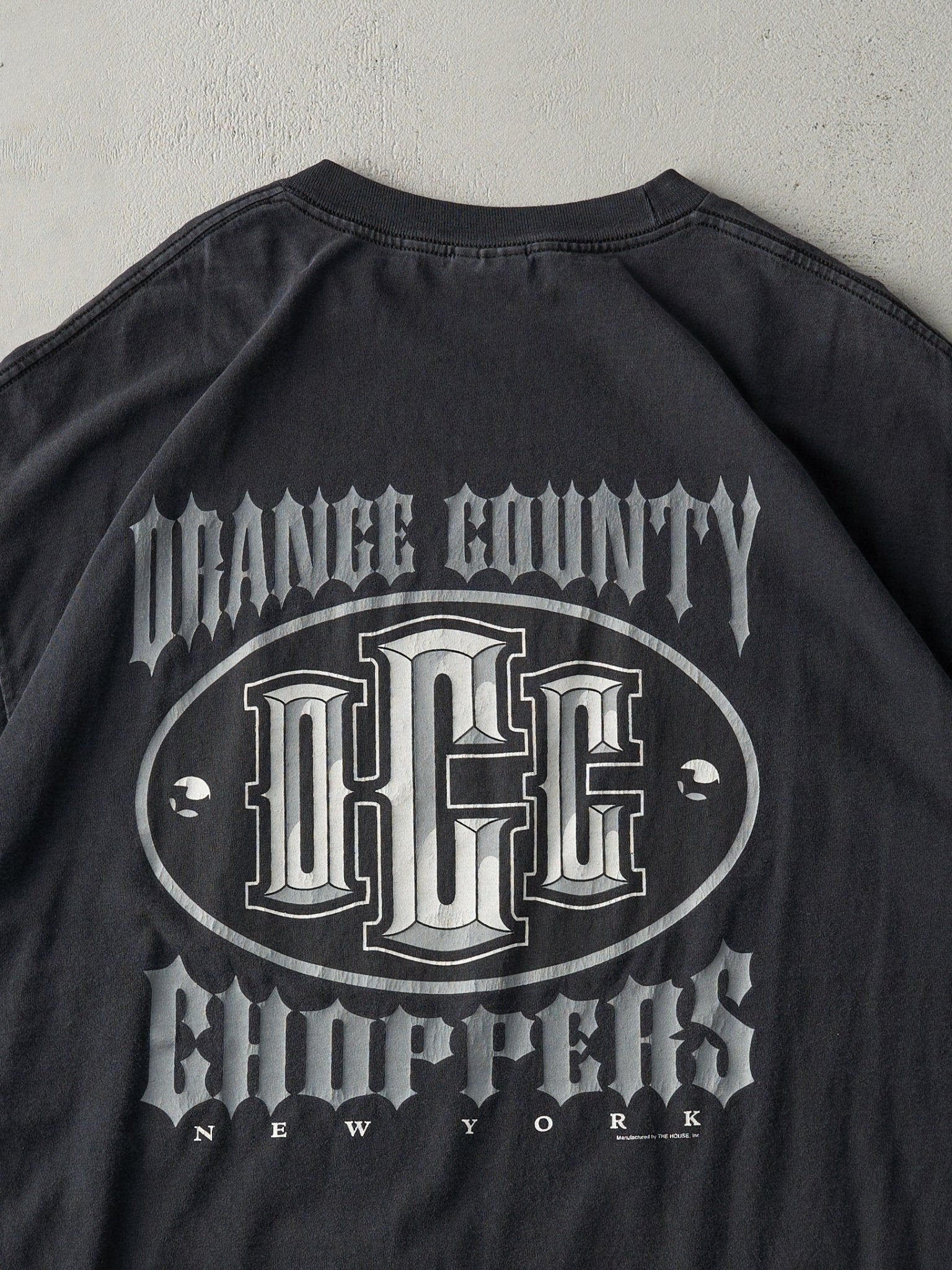 Vintage Y2K Black Orange County Choppers Tee (L)