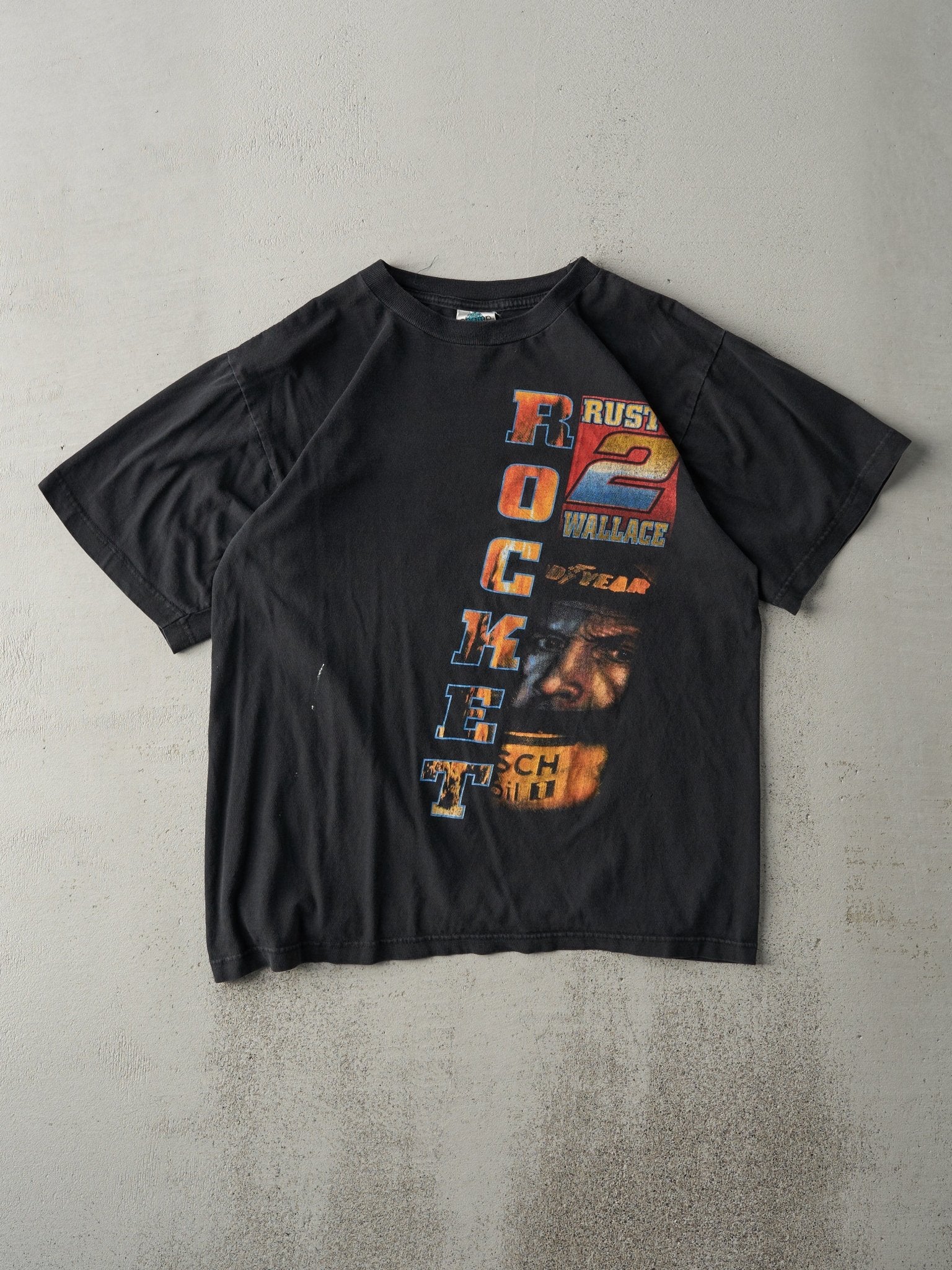 Vintage 96' Black Rusty Wallace Nascar Racing Tee (M)