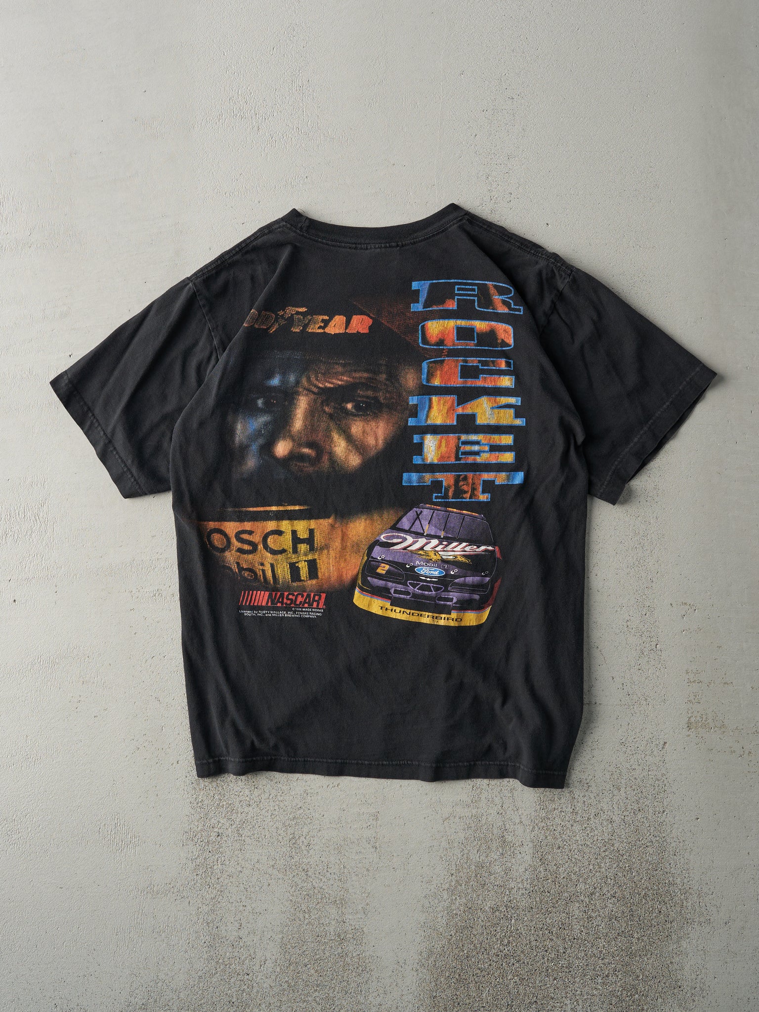 Vintage 96' Black Rusty Wallace Nascar Racing Tee (M)