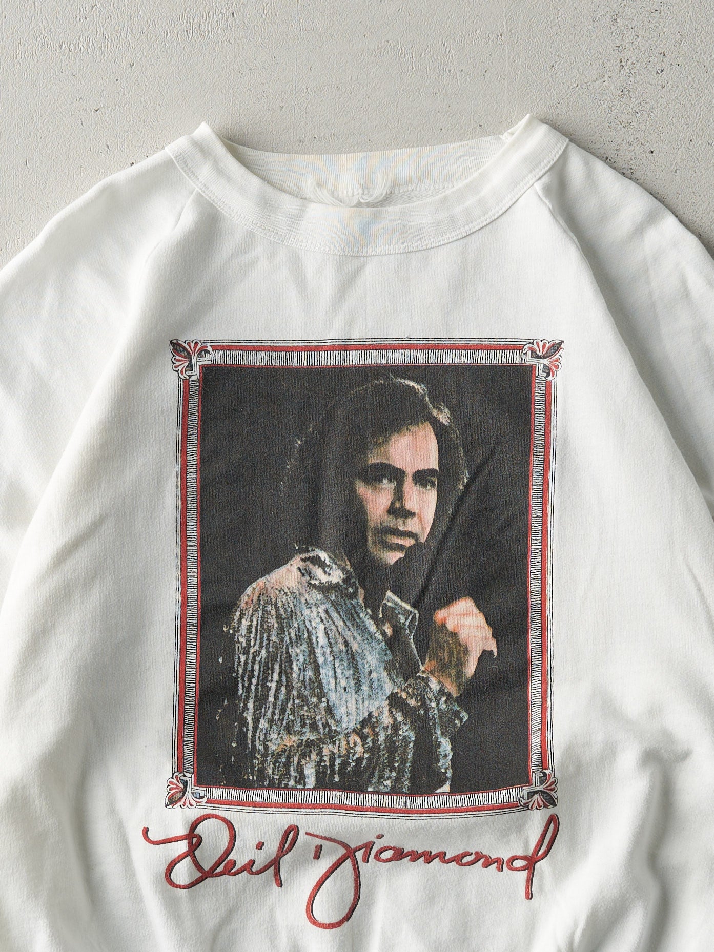 Vintage RARE 80s White Neil Diamond Crewneck (M)