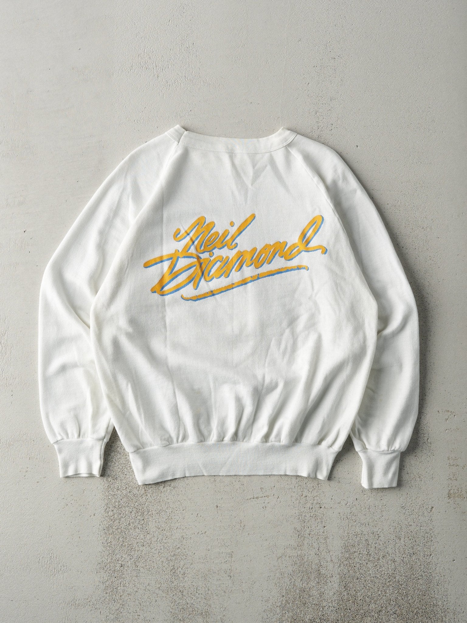 Vintage RARE 80s White Neil Diamond Crewneck (M)