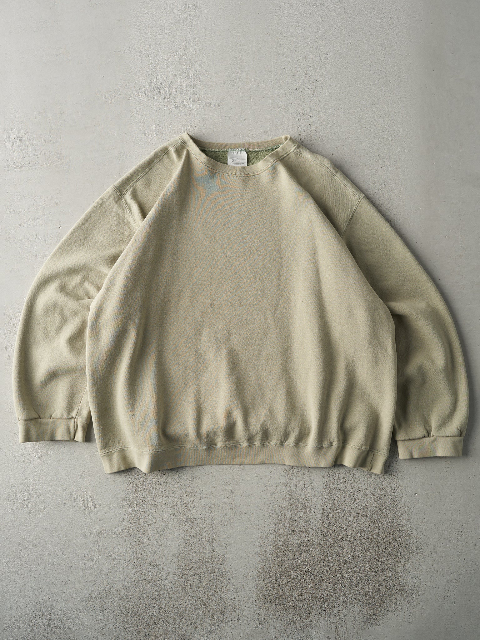 Vintage 90s Beige Blank Boxy Crewneck (XL)