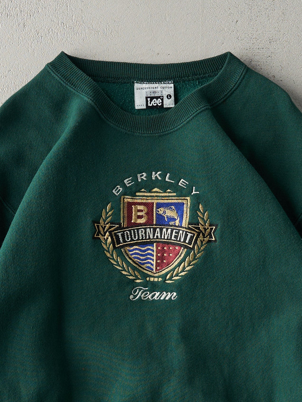 Vintage 90s Forest Green Berkley University Team Crewneck (L)