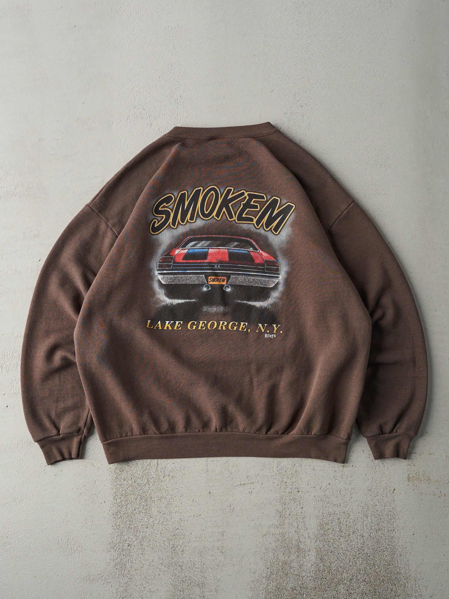 Vintage 07' Chocolate Brown Hot Rods Show Crewneck (L)