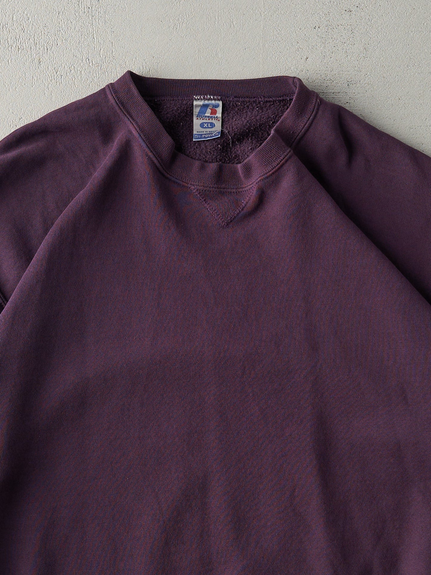 Vintage Y2K Plum Purple Russell Athletics Blank Boxy Crewneck (L)