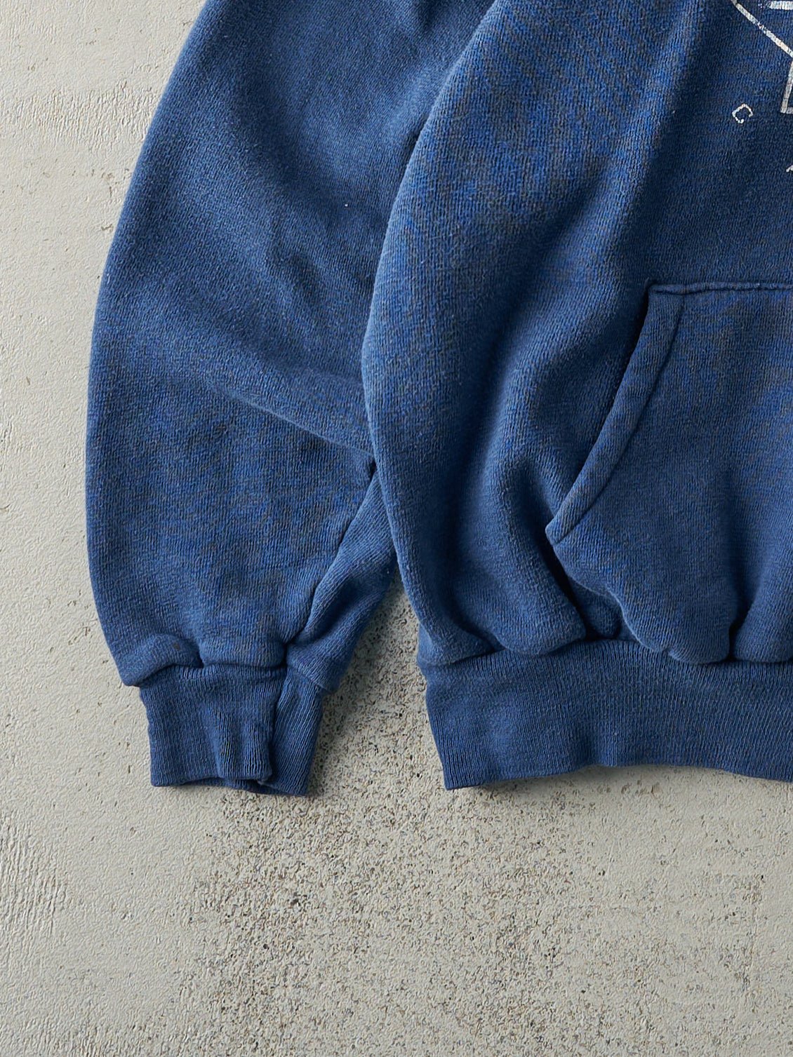Vintage 90s Washed Navy Roots Athletics Boxy Hoodie (XS/S)
