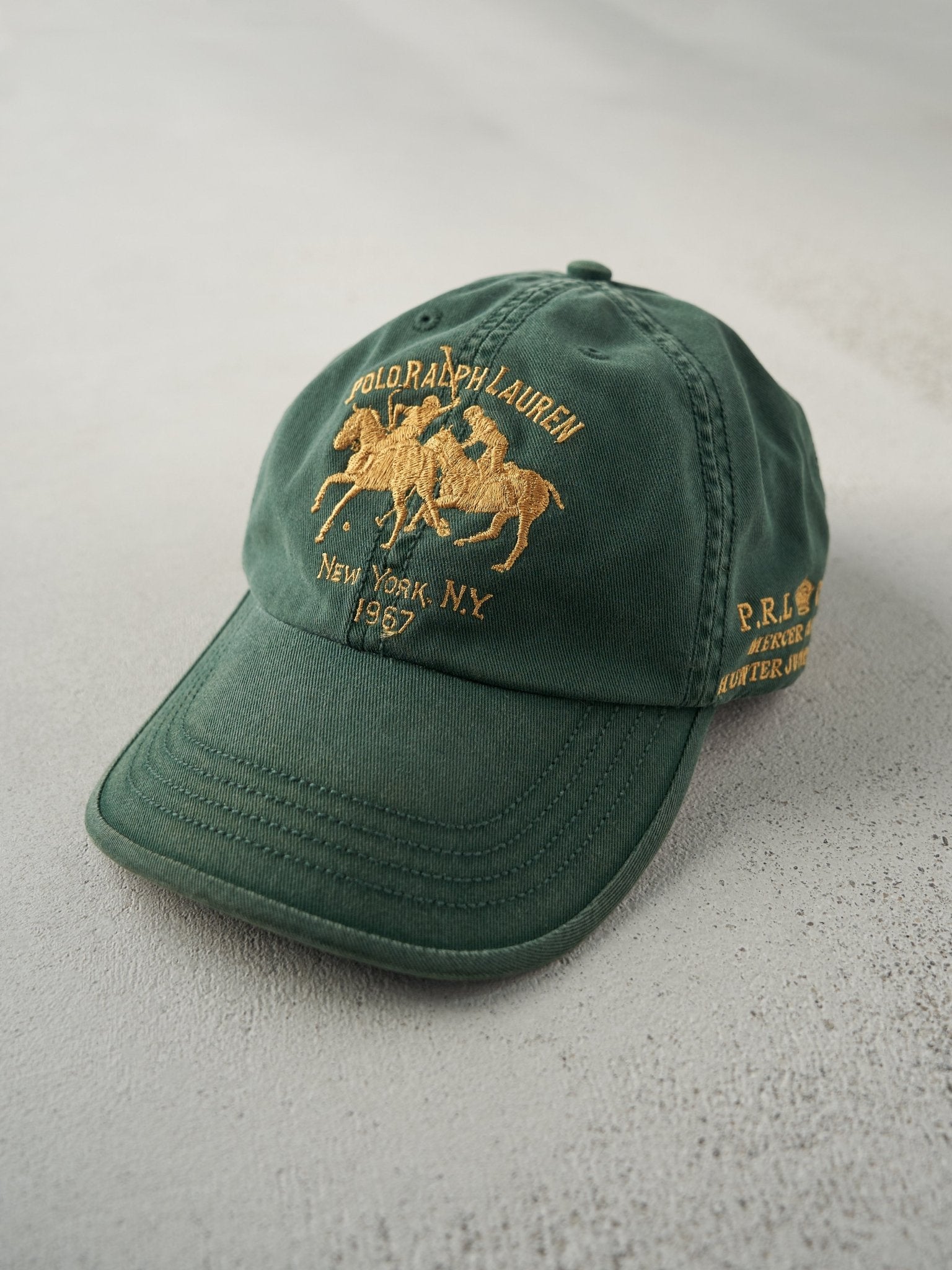 Vintage 90s Green Polo Ralph Lauren Embroidered Strapback Hat