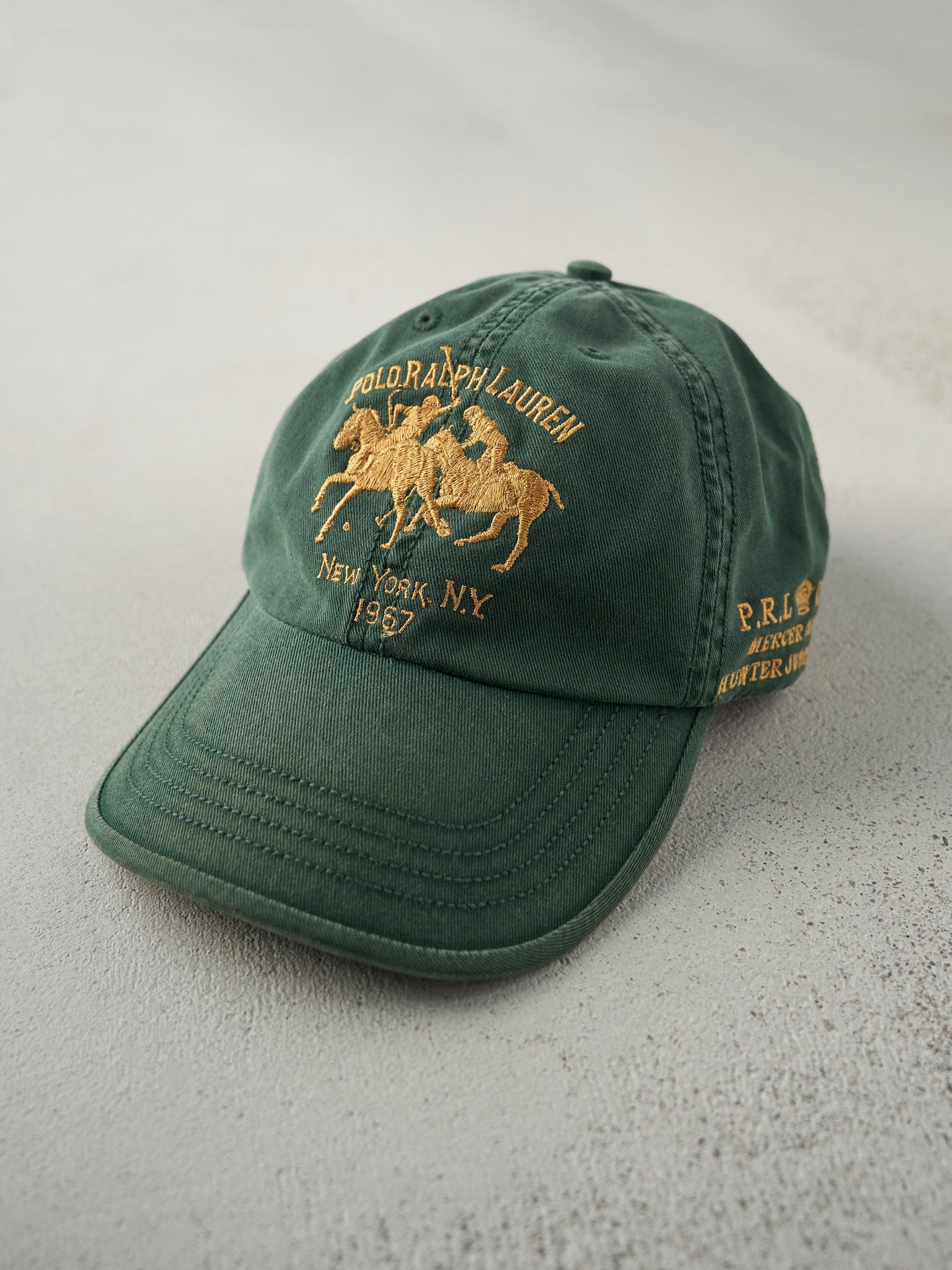 Vintage 90s Green Polo Ralph Lauren Embroidered Strap Back Hat