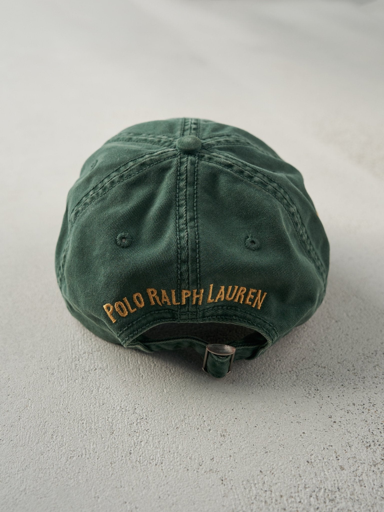Vintage 90s Green Polo Ralph Lauren Embroidered Strapback Hat