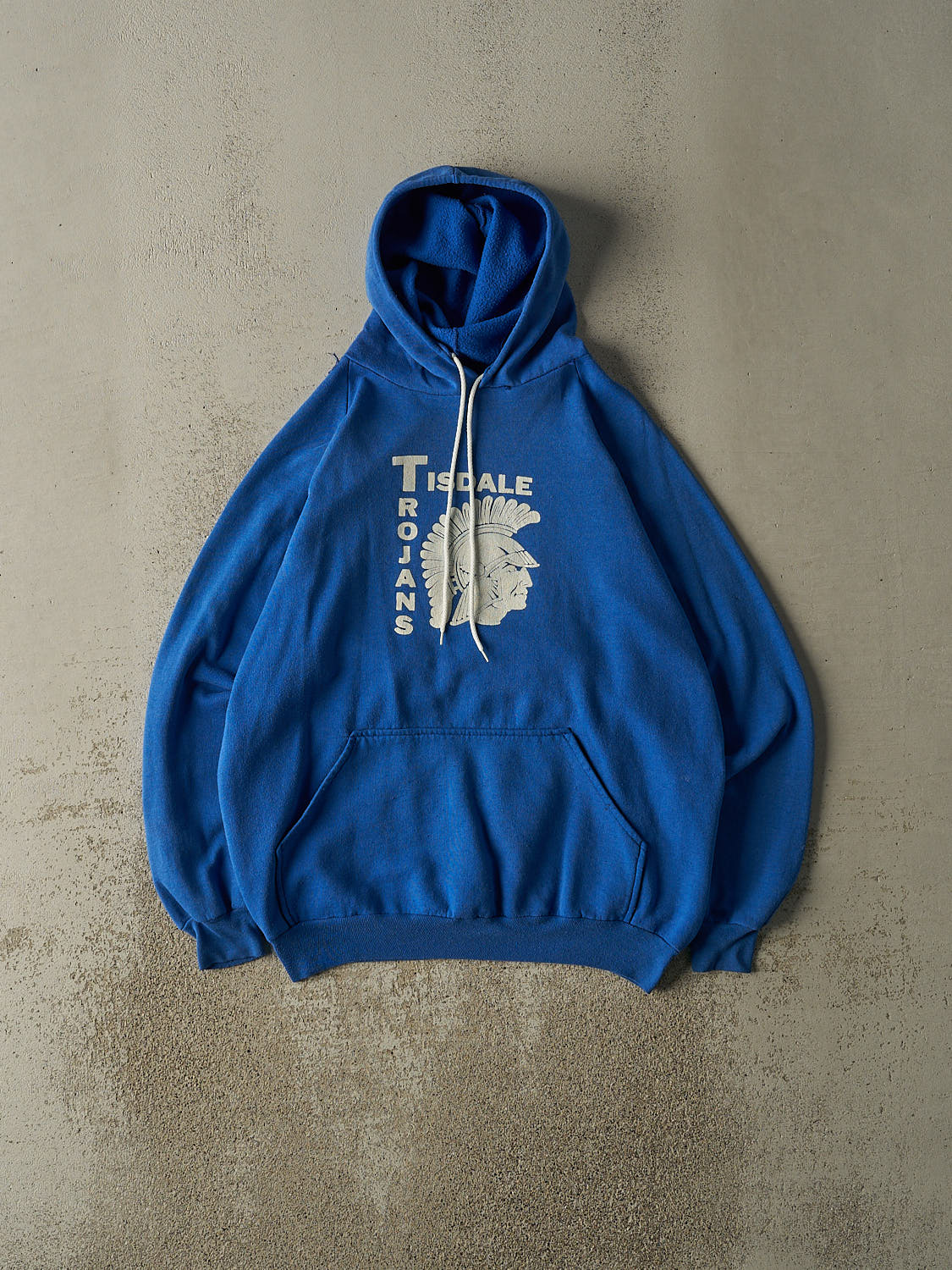Vintage 80s Blue Tisdale Trojans Hoodie  (M/L)