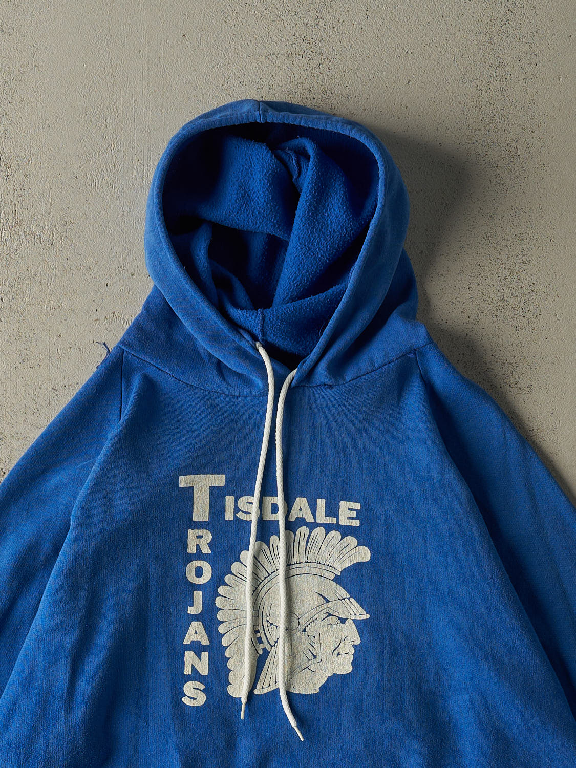Vintage 80s Blue Tisdale Trojans Hoodie  (M/L)