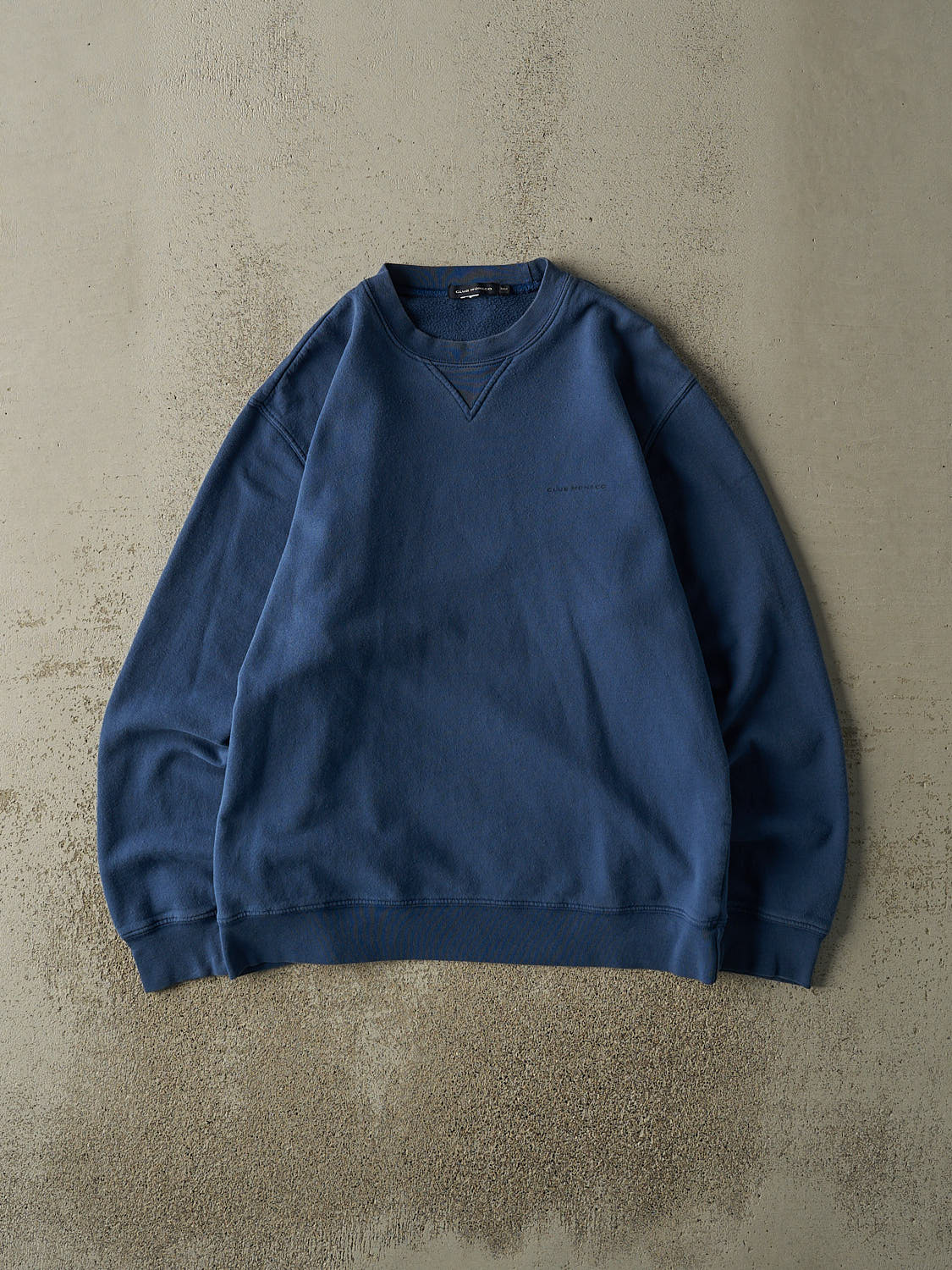 Vintage Y2K  Slate Blue Club Monaco  Logo Crewneck (M/L)