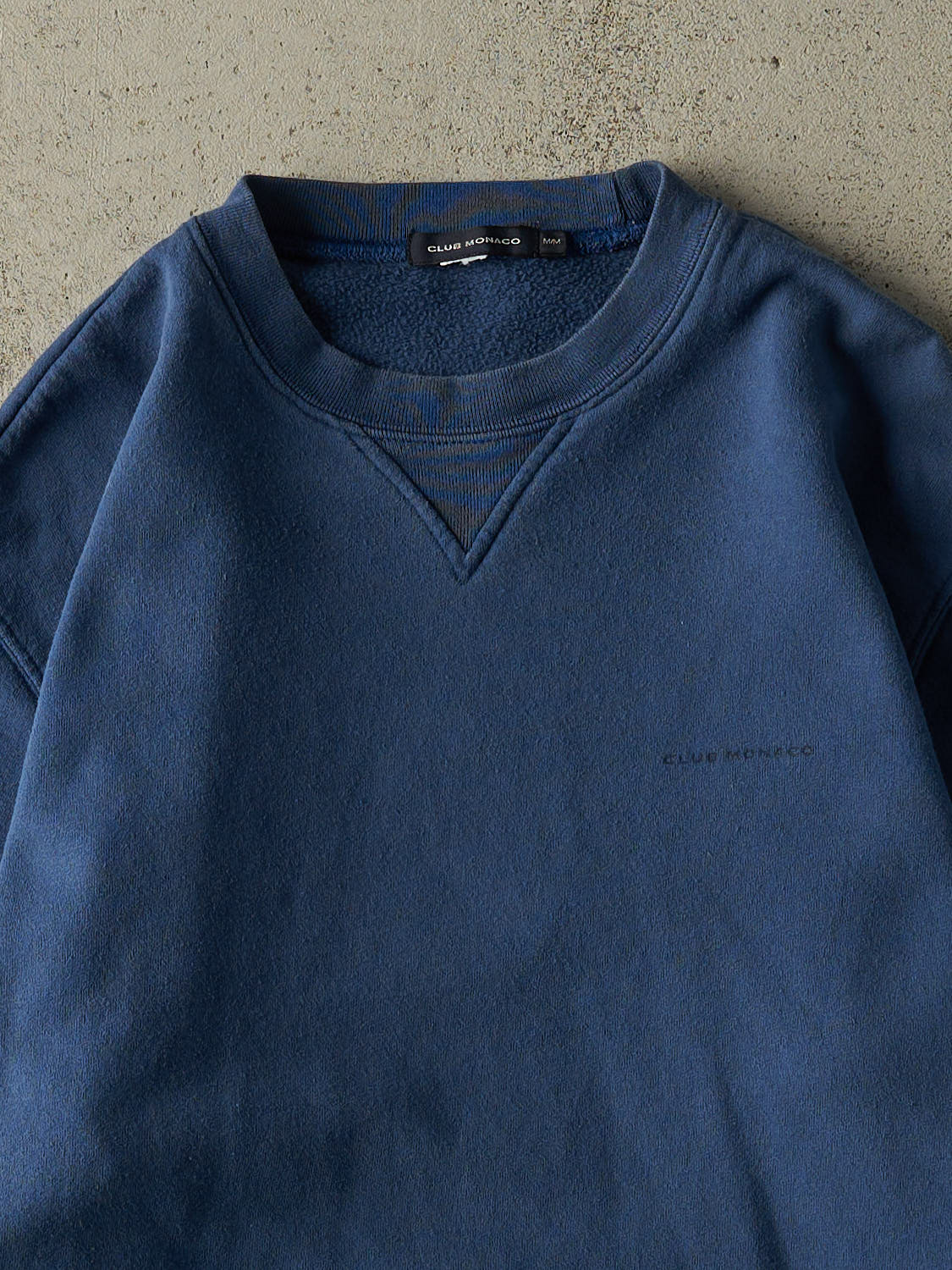 Vintage Y2K  Slate Blue Club Monaco  Logo Crewneck (M/L)