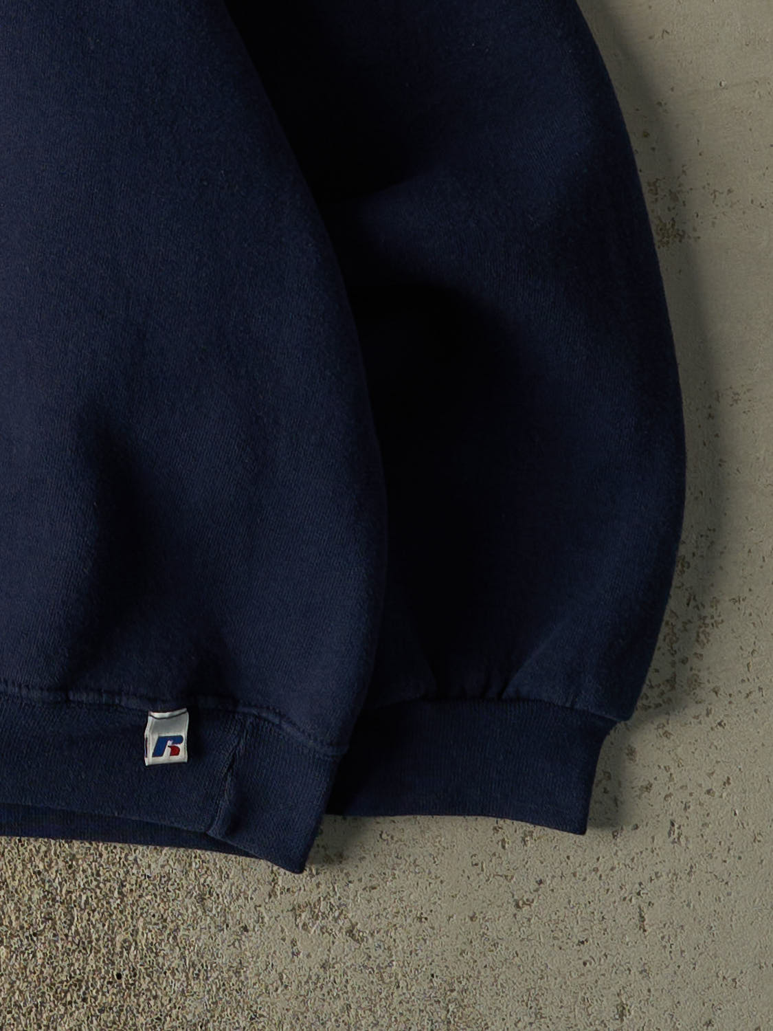 Vintage Y2K  Navy Blue Russell Athletic Blank Boxy Crewneck (XL/XXL)
