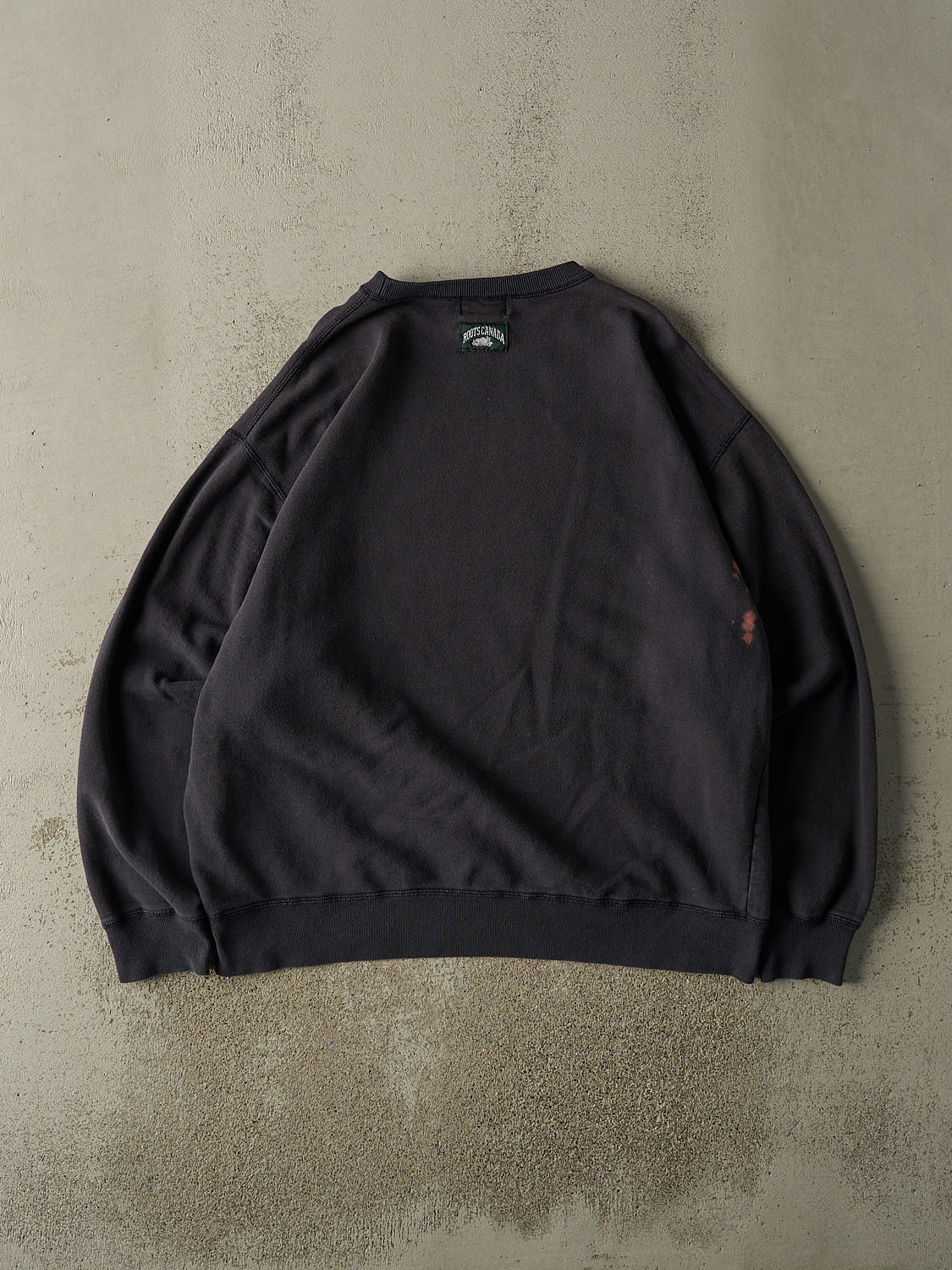 Vintage 90s  Sun Faded Navy Roots Canada Logo Crewneck (XL/XXL)