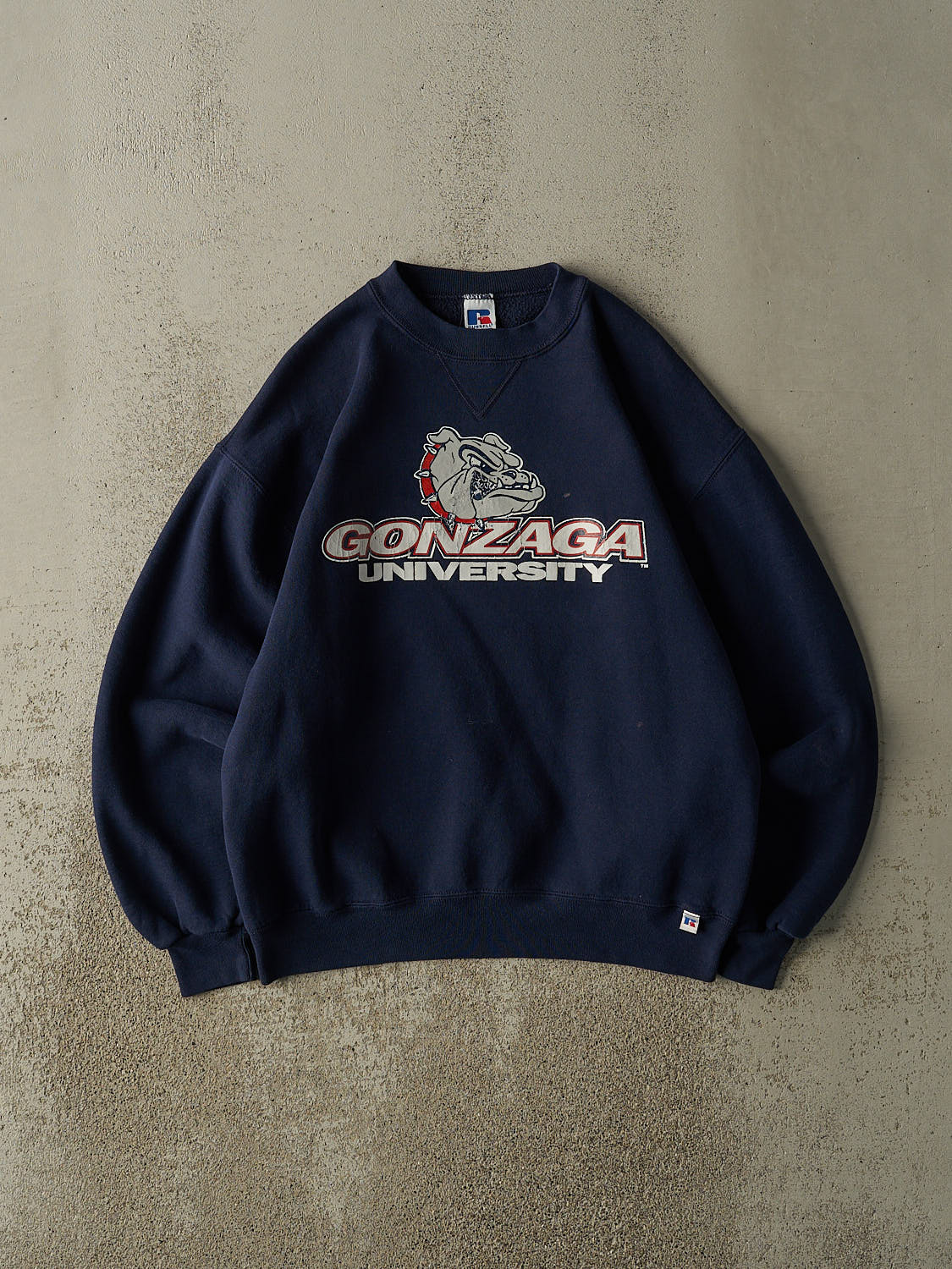 Vintage 90s Navy Blue Gonzaga University Bulldogs Russell Athletic  Crewneck (M/L)