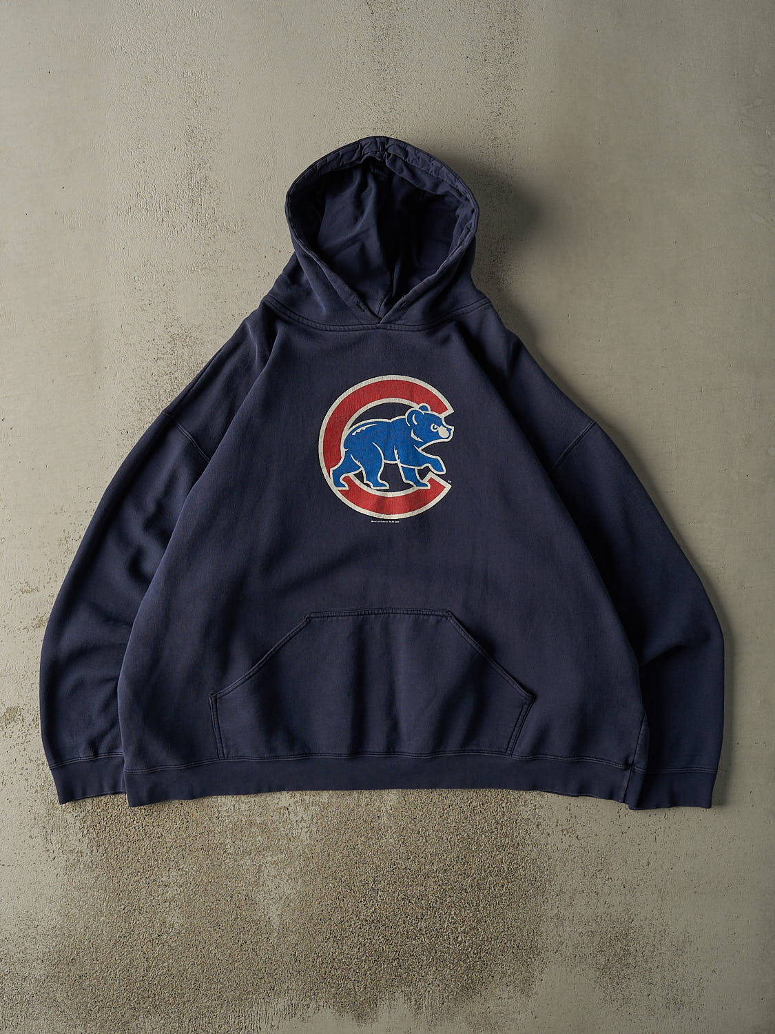 Vintage 05'  Navy Blue Chicago Cubs Boxy Hoodie (XXL)