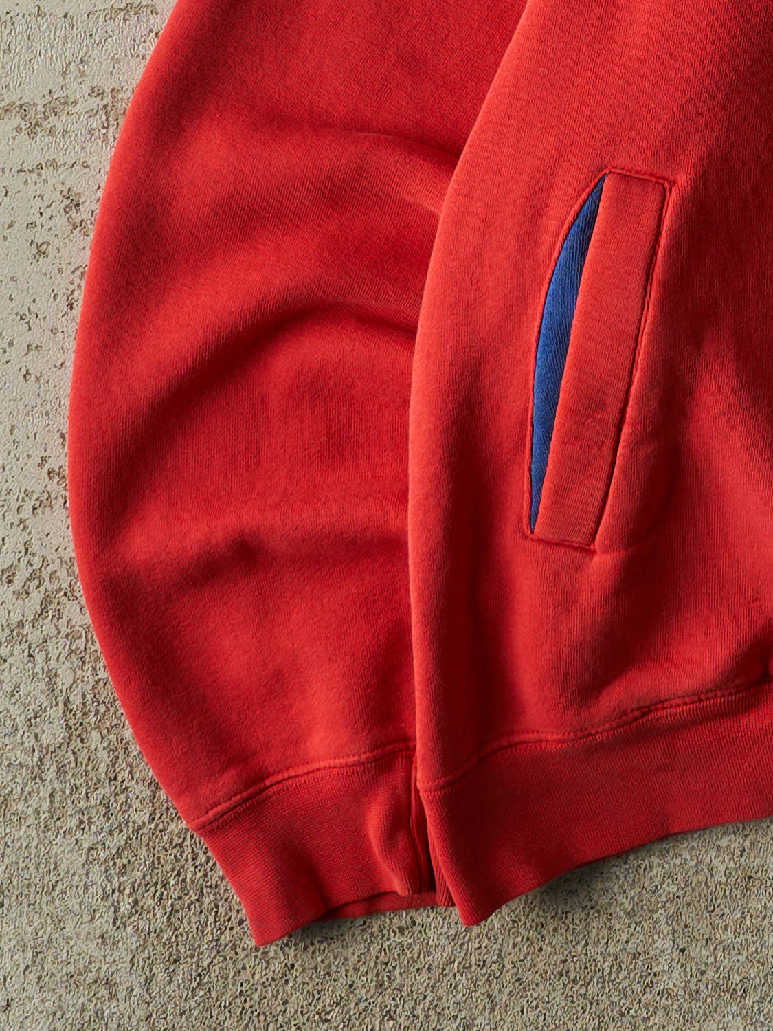 Vintage Y2K Sun Faded Red University of Kansas Embroidered Boxy Hoodie (L/XL)