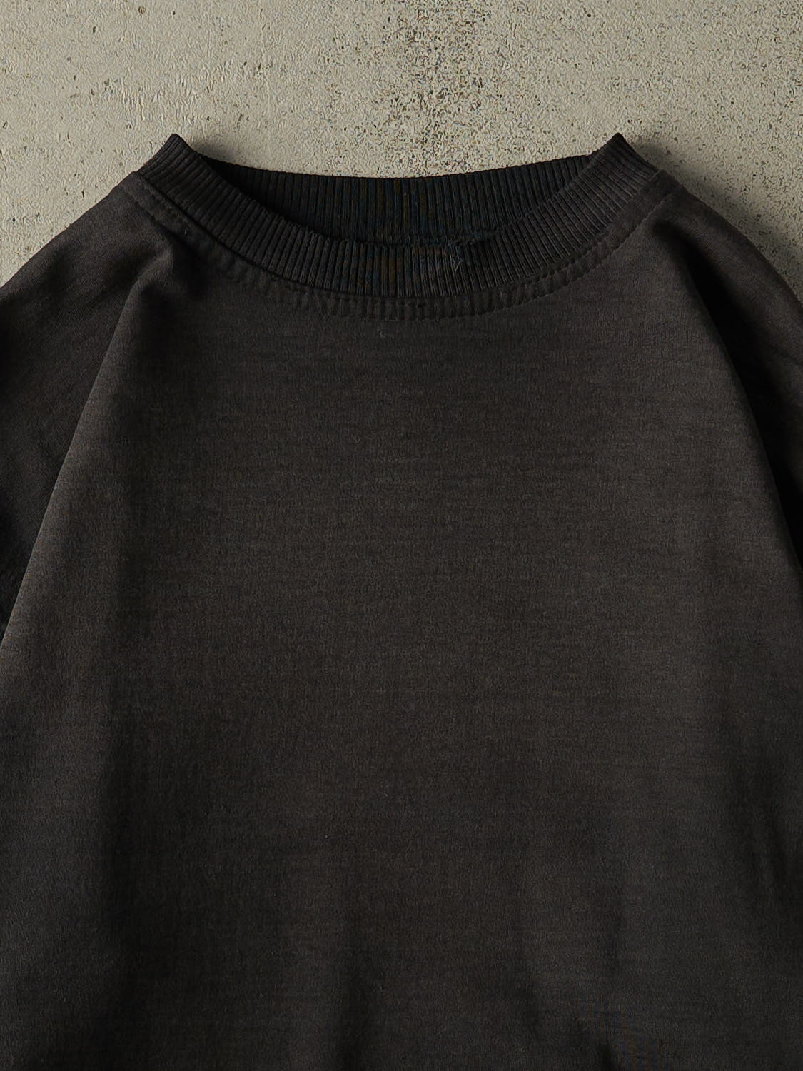 Vintage 90s  Faded Black Blank  Crewneck (M)