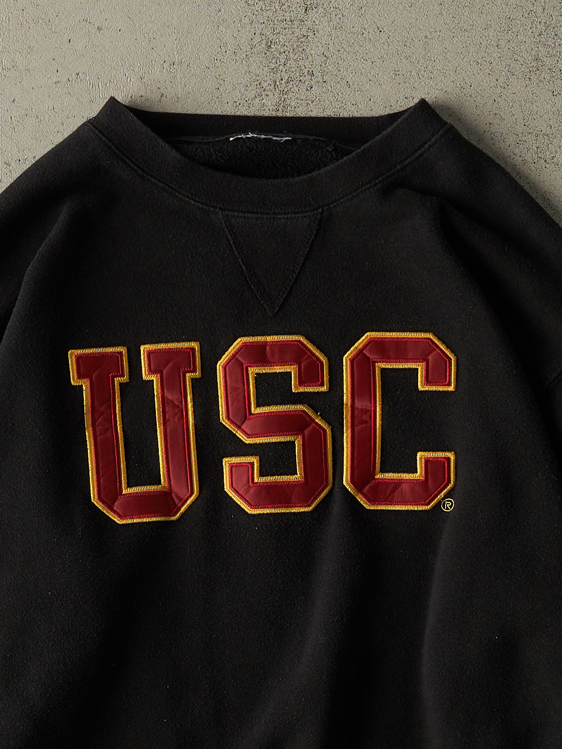 Vintage 90s  Black USC Embroidered Crewneck (L/XL)