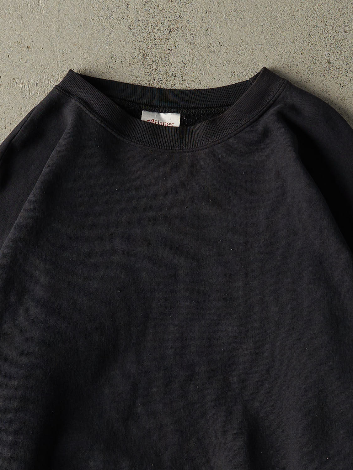 Vintage Y2K Faded Black Blank Crewneck (L/XL)