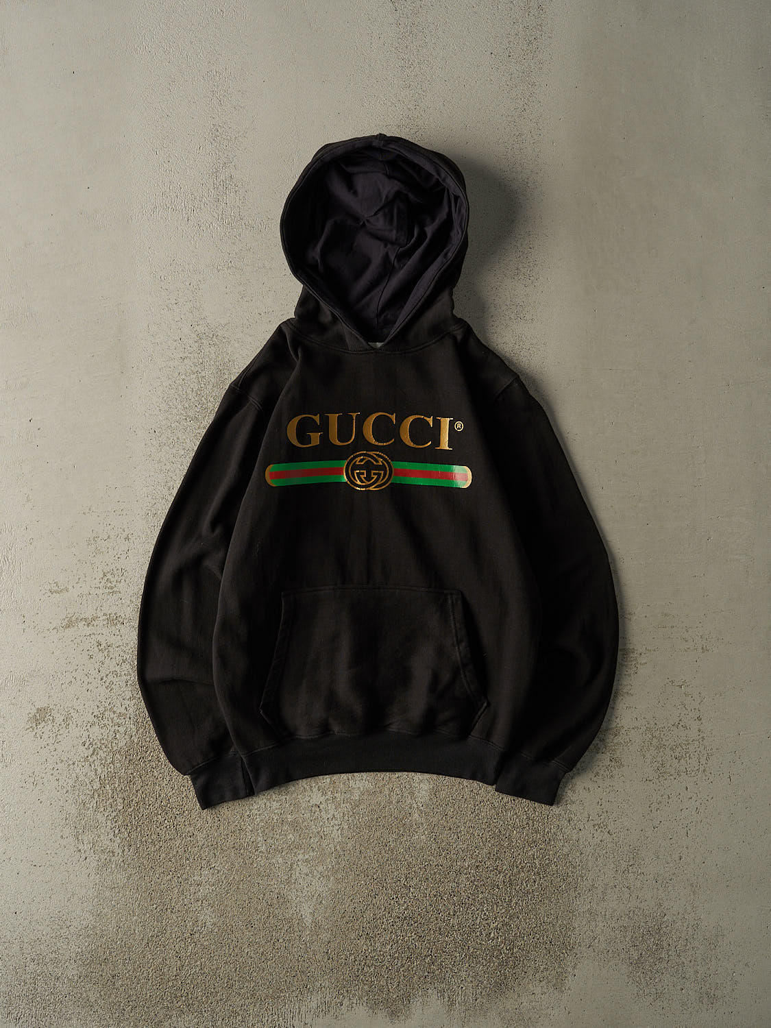 Vintage Y2K  Black Gucci Bootleg Hoodie (M/L)