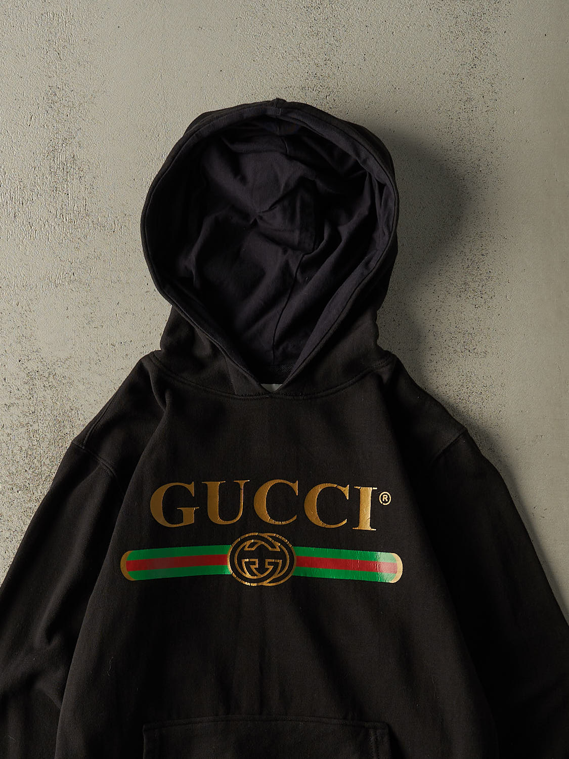 Vintage Y2K  Black Gucci Bootleg Hoodie (M/L)
