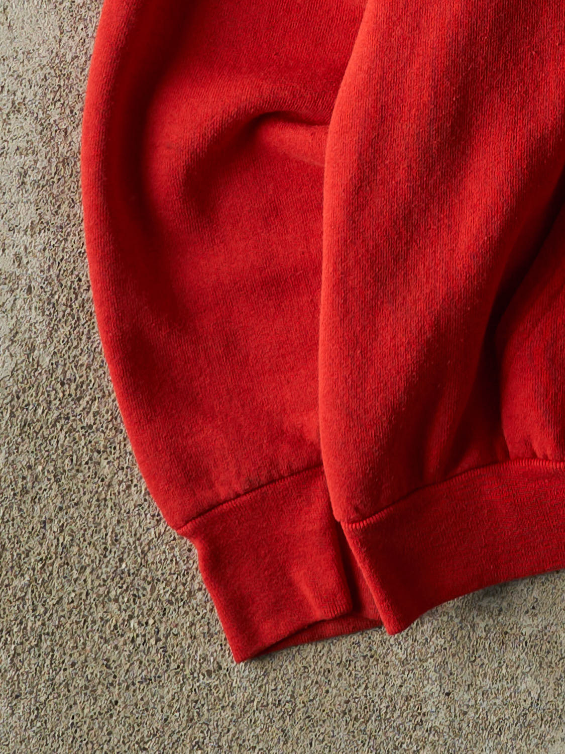 Vintage 80s Sun Faded Red Russell's Sand & Gravel Hoodie (L)