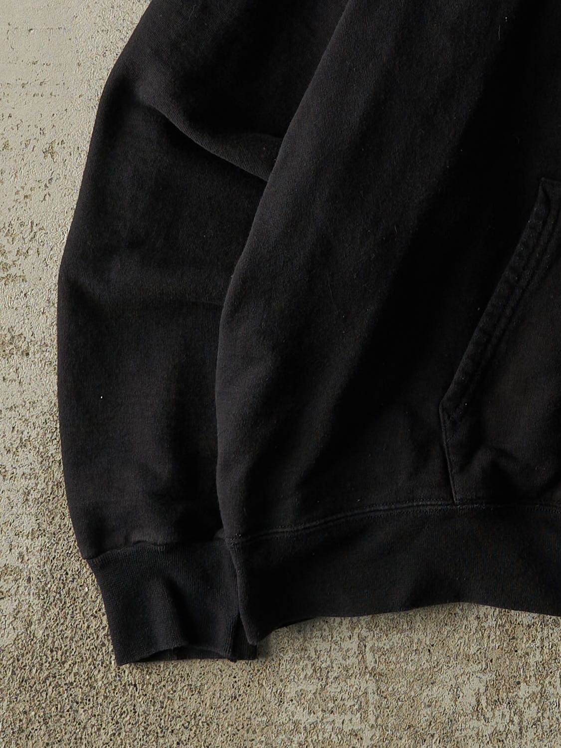Vintage 90s Black Blank Boxy Hoodie (L/XL)