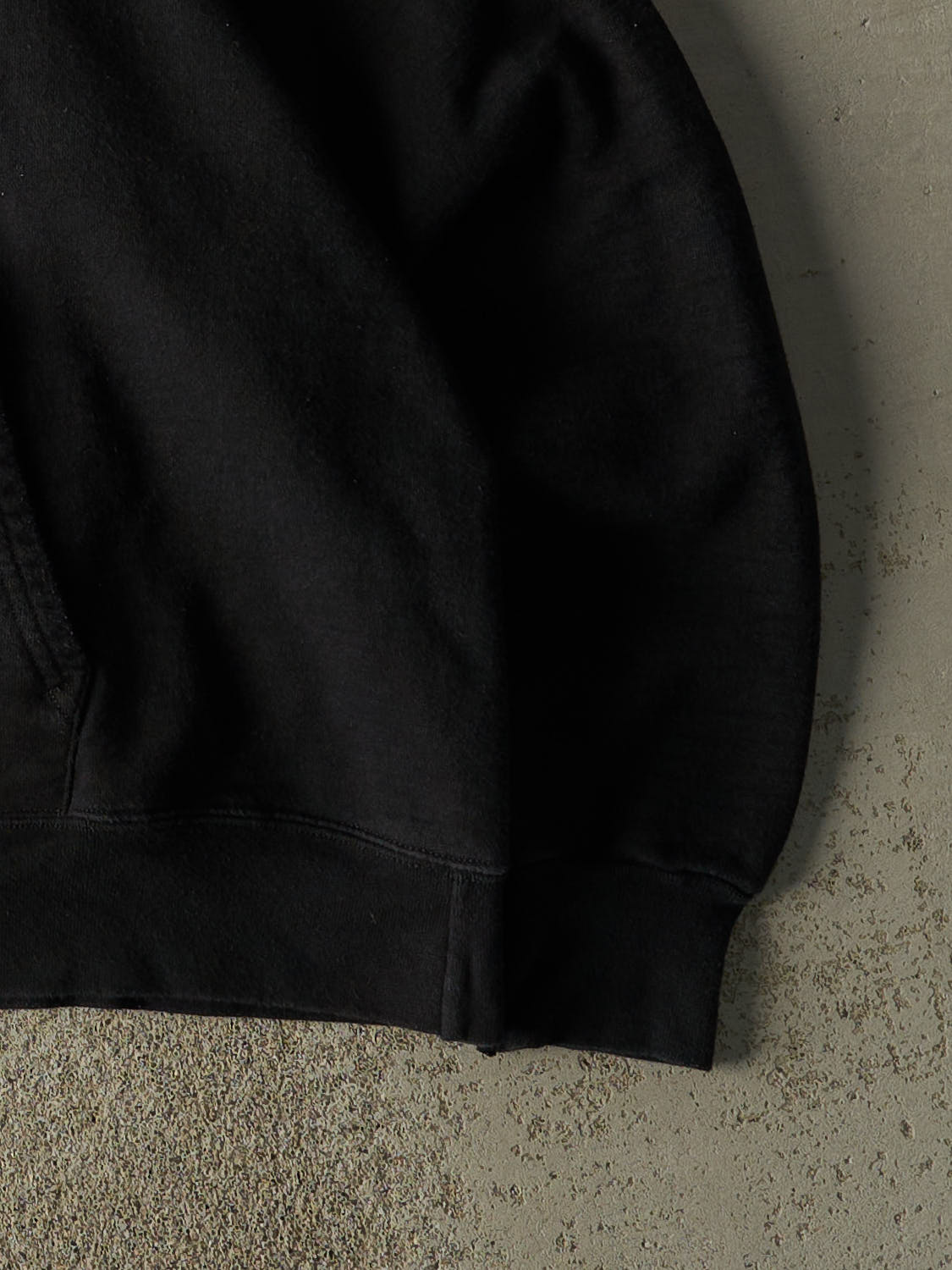 Vintage 90s Black Blank Boxy Hoodie (L/XL)