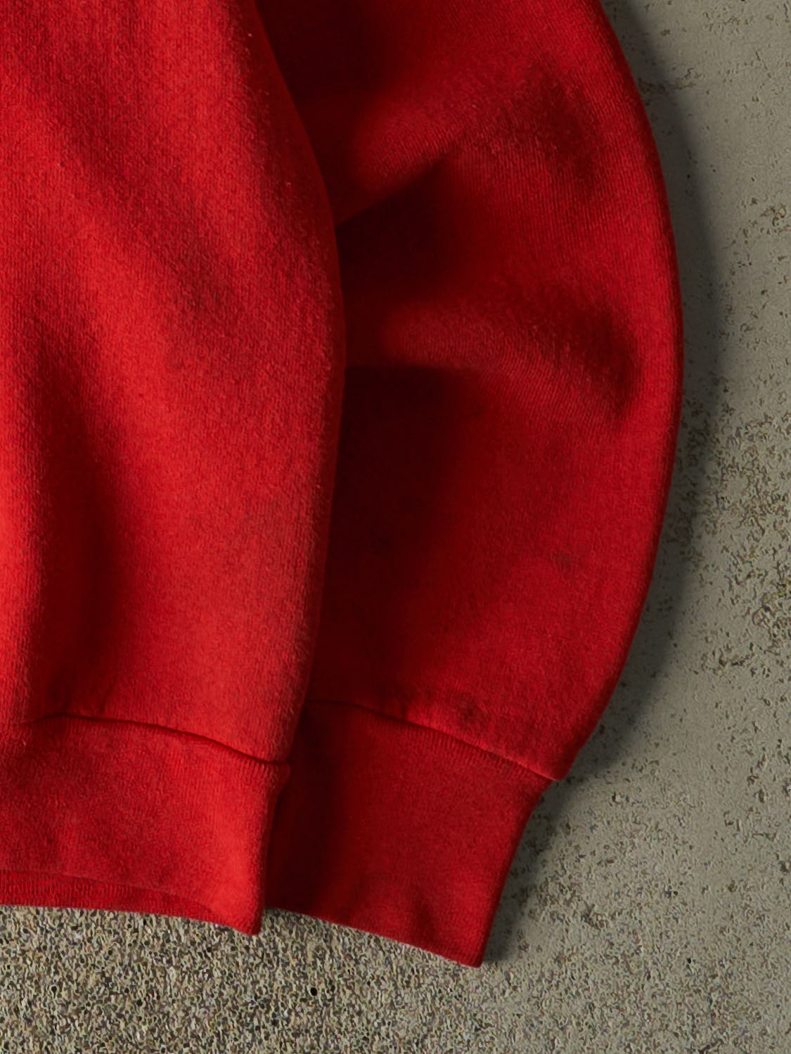 Vintage 80s Sun Faded Red Russell's Sand & Gravel Hoodie (L)