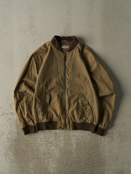 Vintage 90s Sun Faded Green Bomber Jacket (M/L) – Rebalance Vintage
