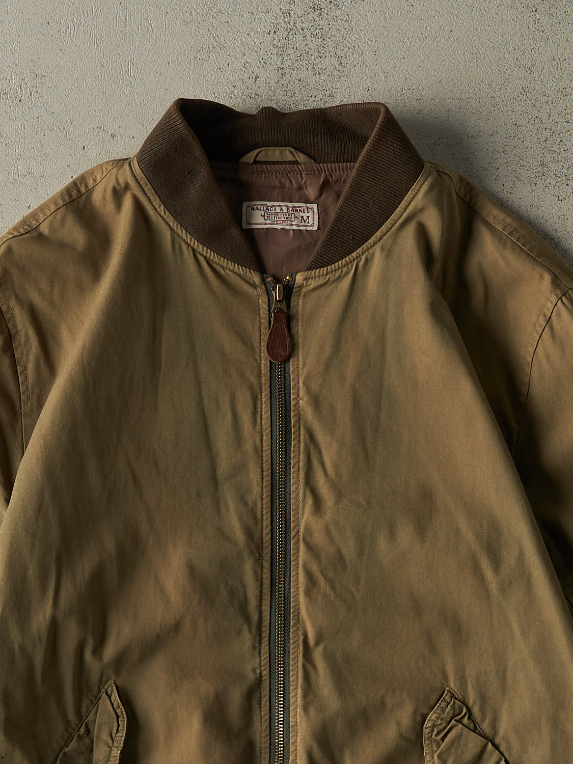 Vintage 90s Sun Faded Green Bomber Jacket (M/L)