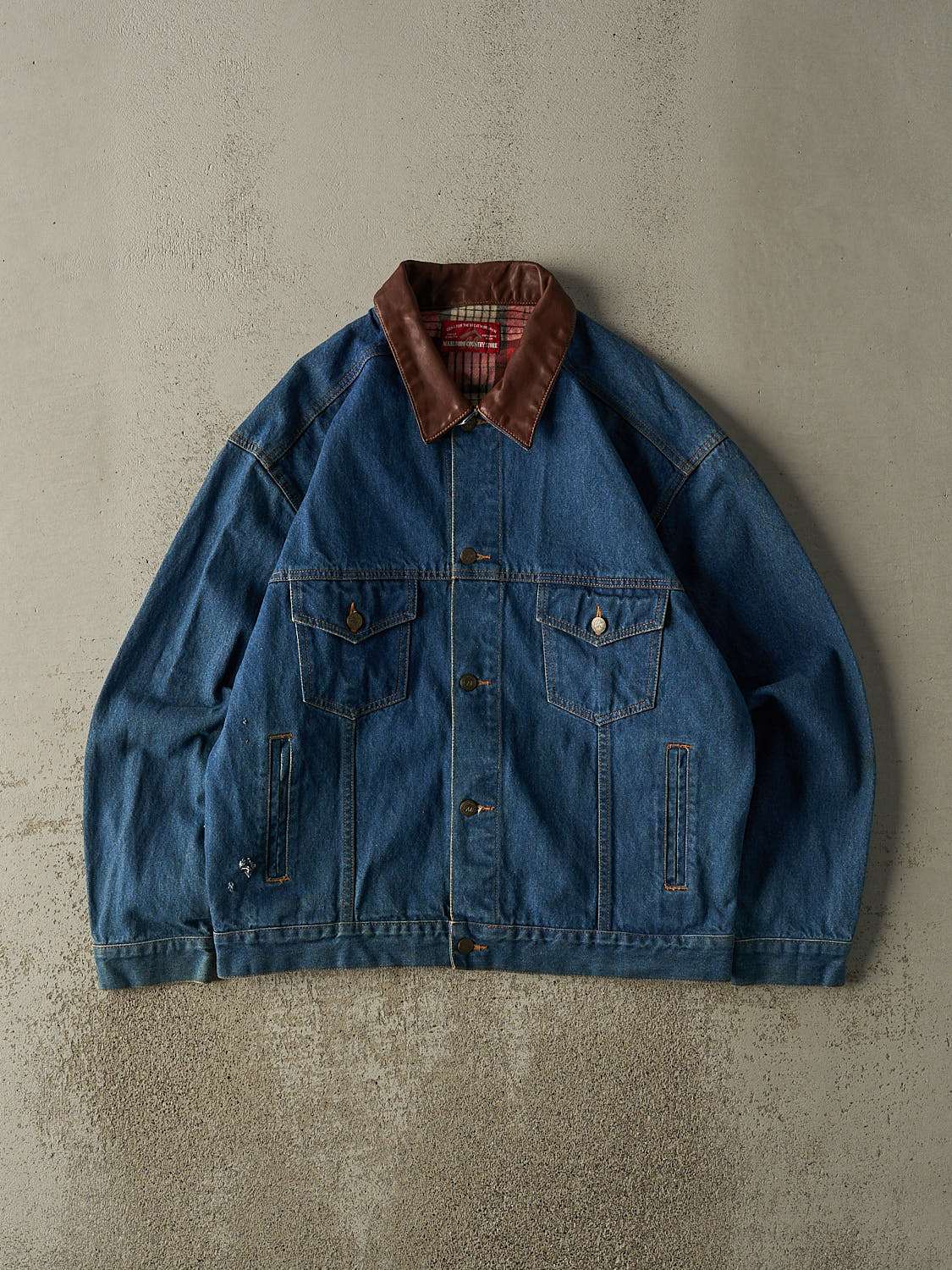 Vintage 90s Dark Wash Marlboro Jean Jacket (XL)