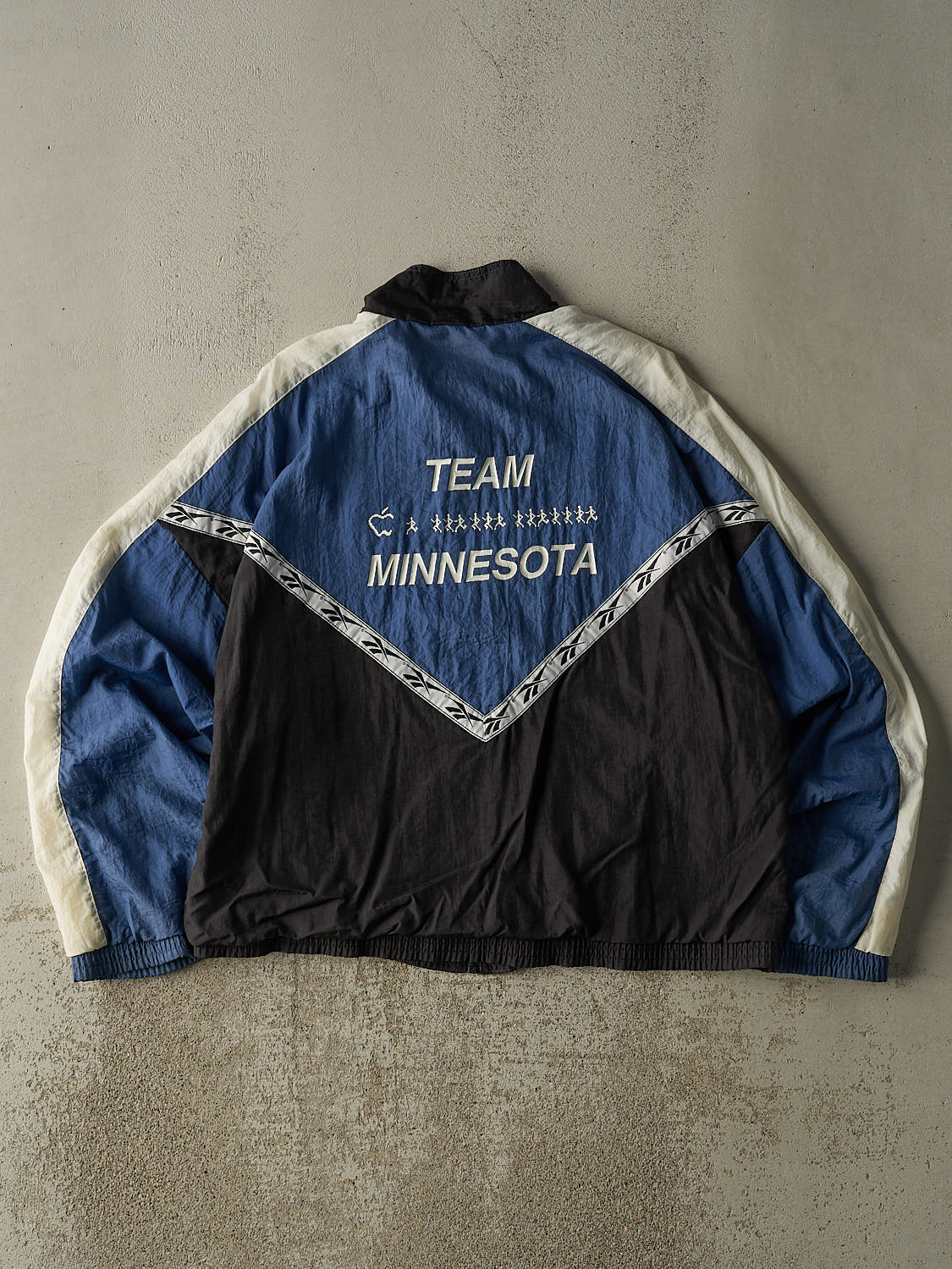 Vintage 90s Blue Black & White  Reebok Track Jacket (L/XL)