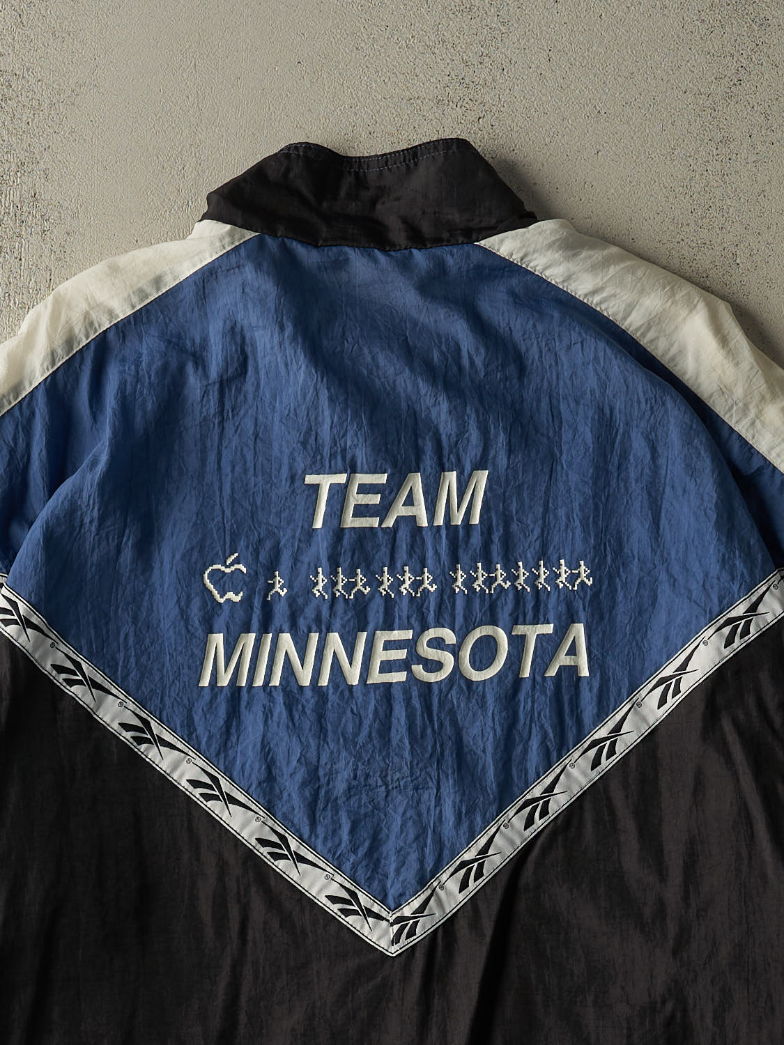 Vintage 90s Blue Black & White  Reebok Track Jacket (L/XL)