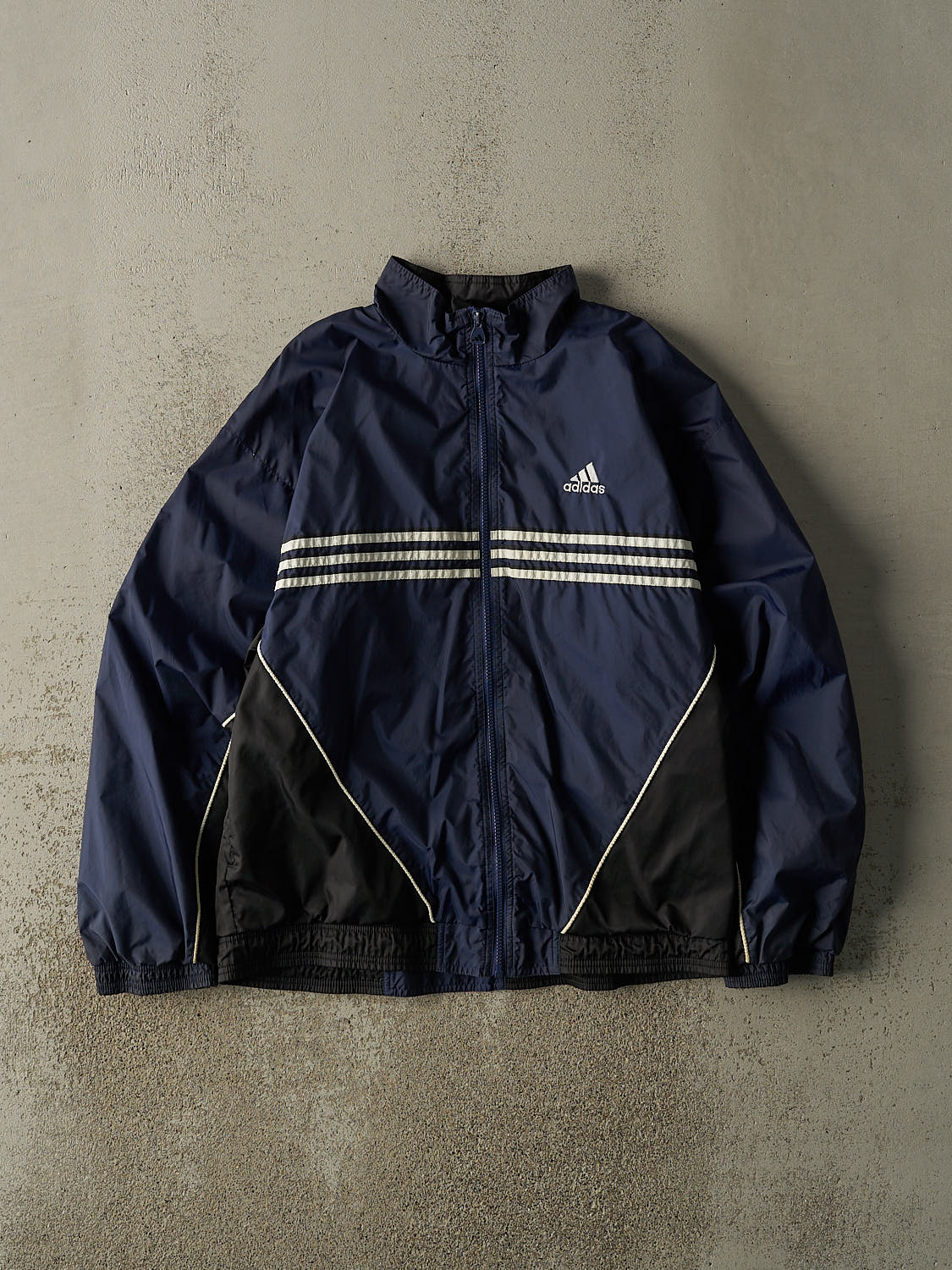Vintage 90s  Navy Blue Adidas Embroidered Track Jacket (M/L)