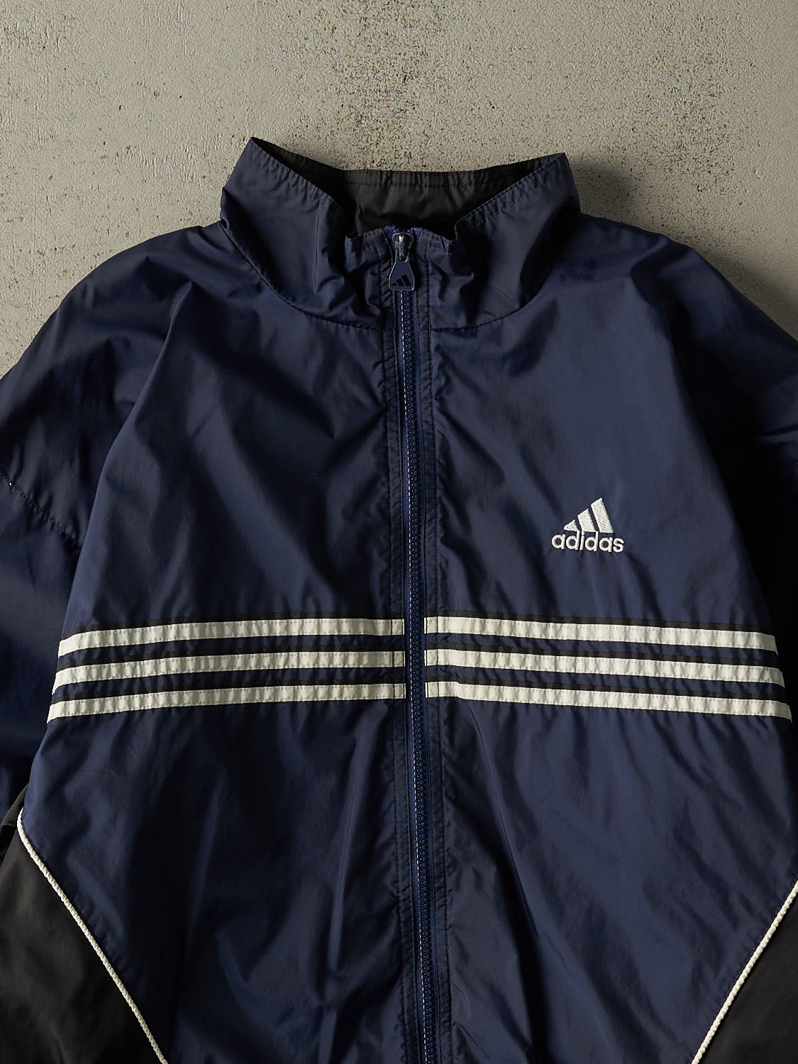 Vintage 90s  Navy Blue Adidas Embroidered Track Jacket (M/L)