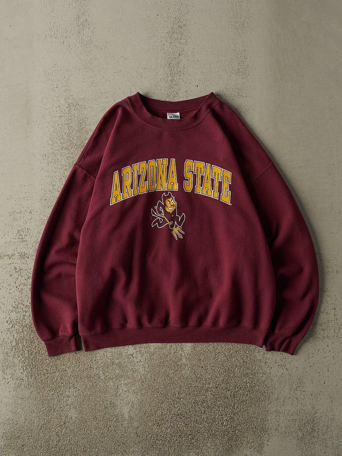 Vintage Y2K Burgundy Arizona State University Sun Devils Crewneck  (L/XL)