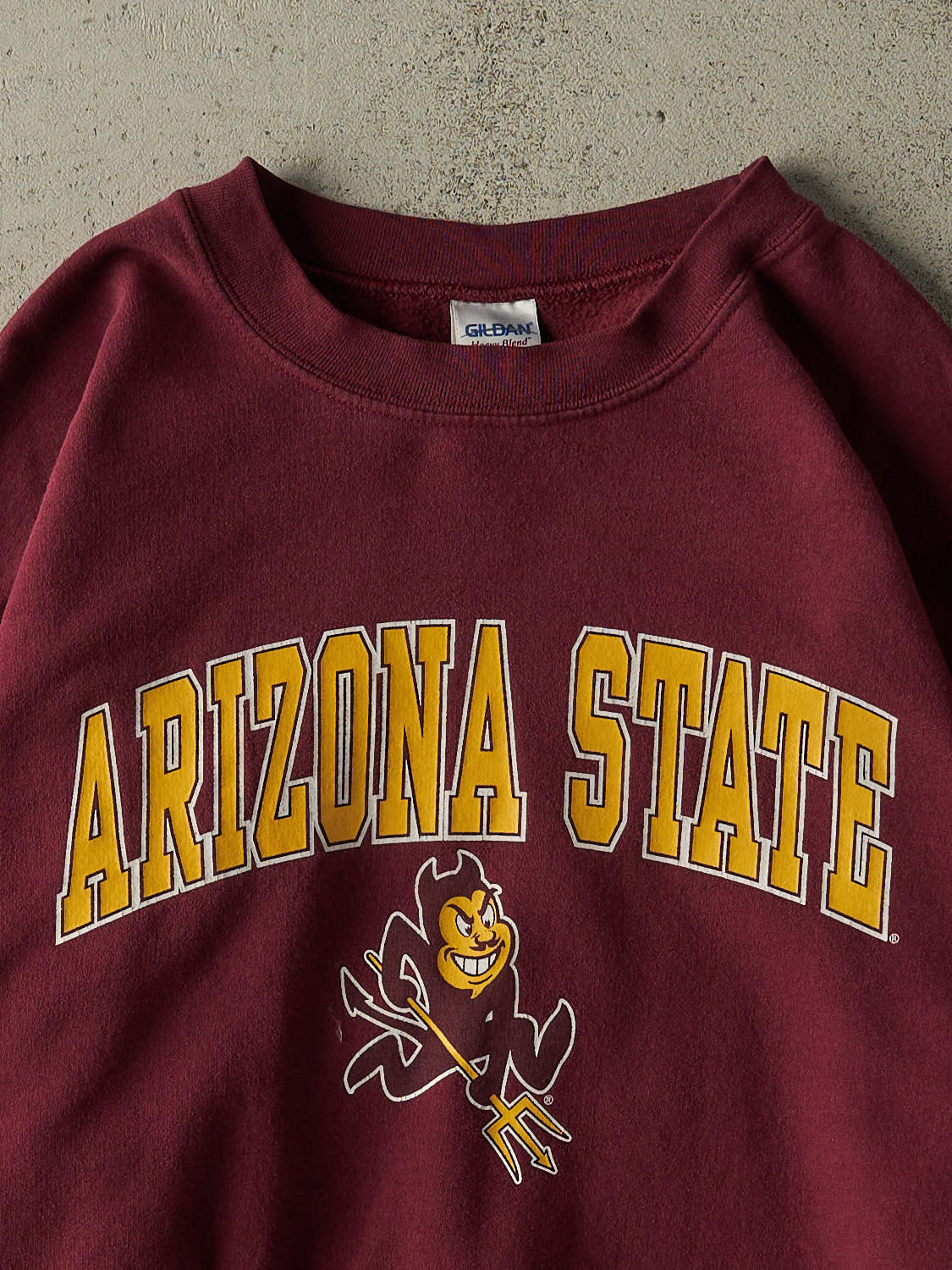 Vintage Y2K Burgundy Arizona State University Sun Devils Crewneck  (L/XL)