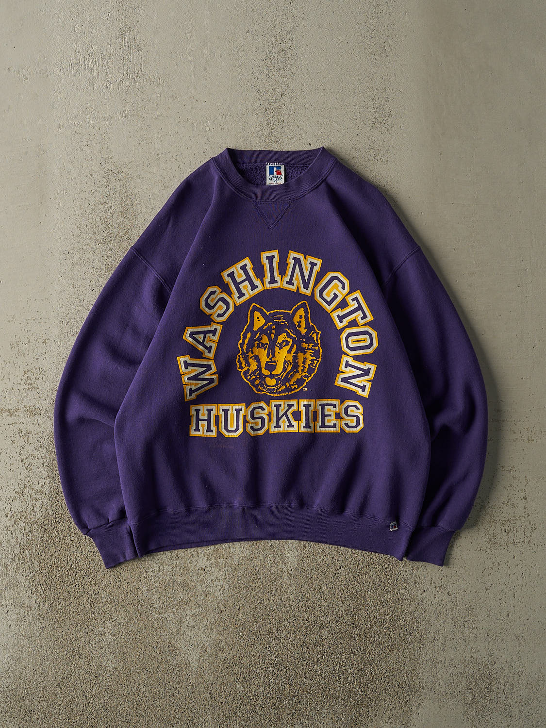 Vintage 90s Purple University of Washington Huskies Russell Athletic Crewneck (L)