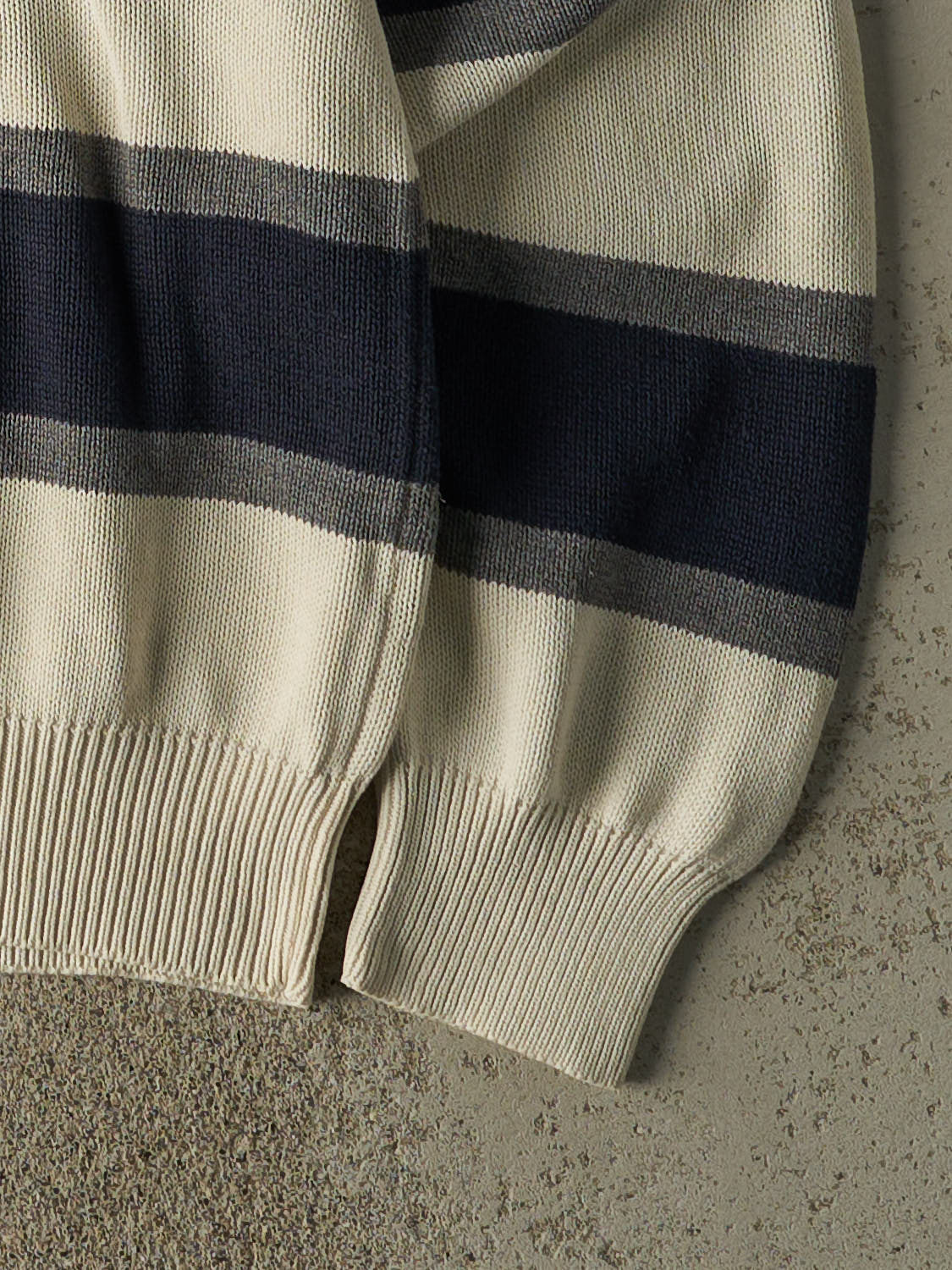 Vintage Y2K  Beige Nautica Striped Embroidered Knit (XL/XXL)