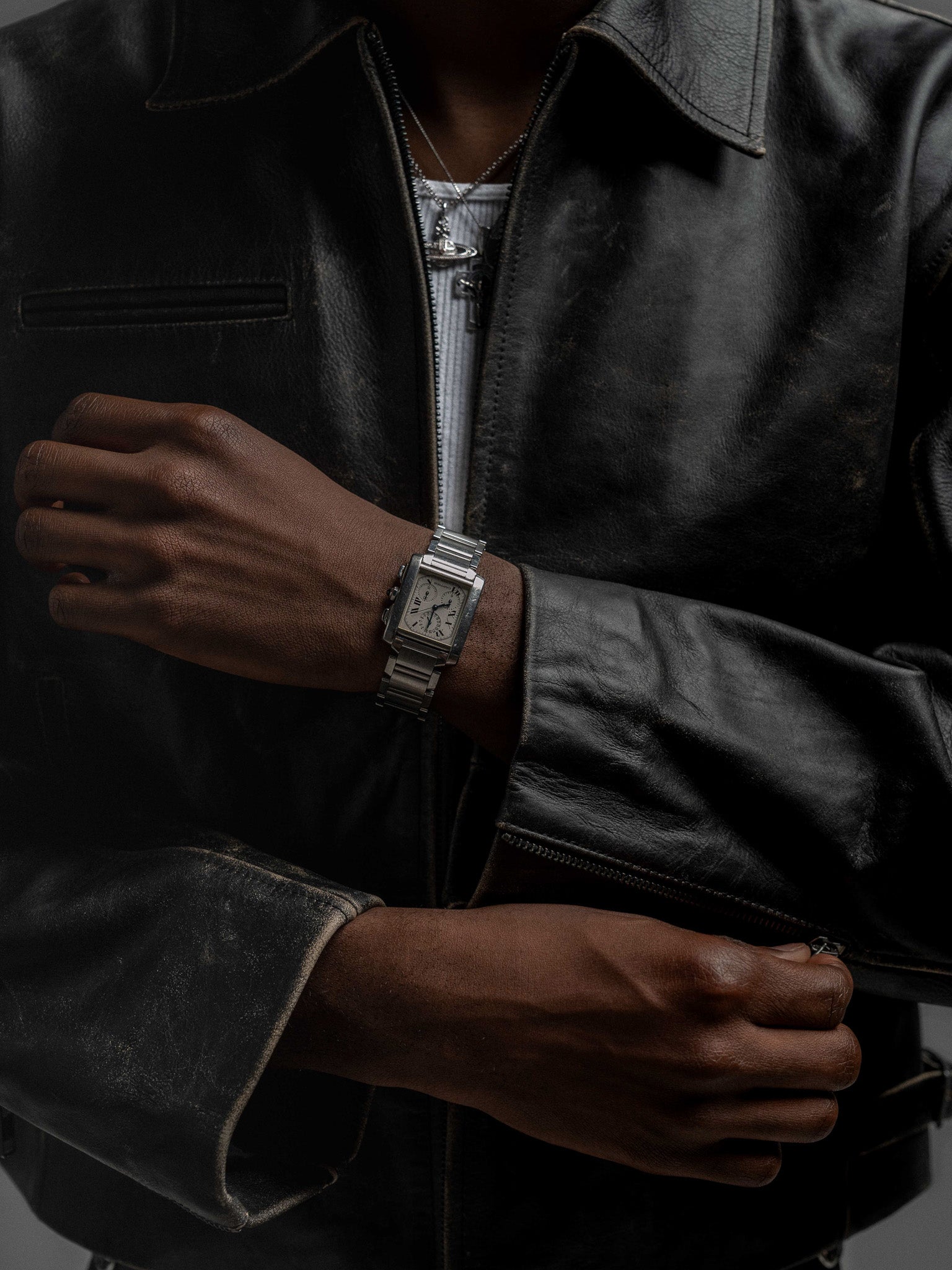 Everyday Boxy Leather Jacket - Jet Black