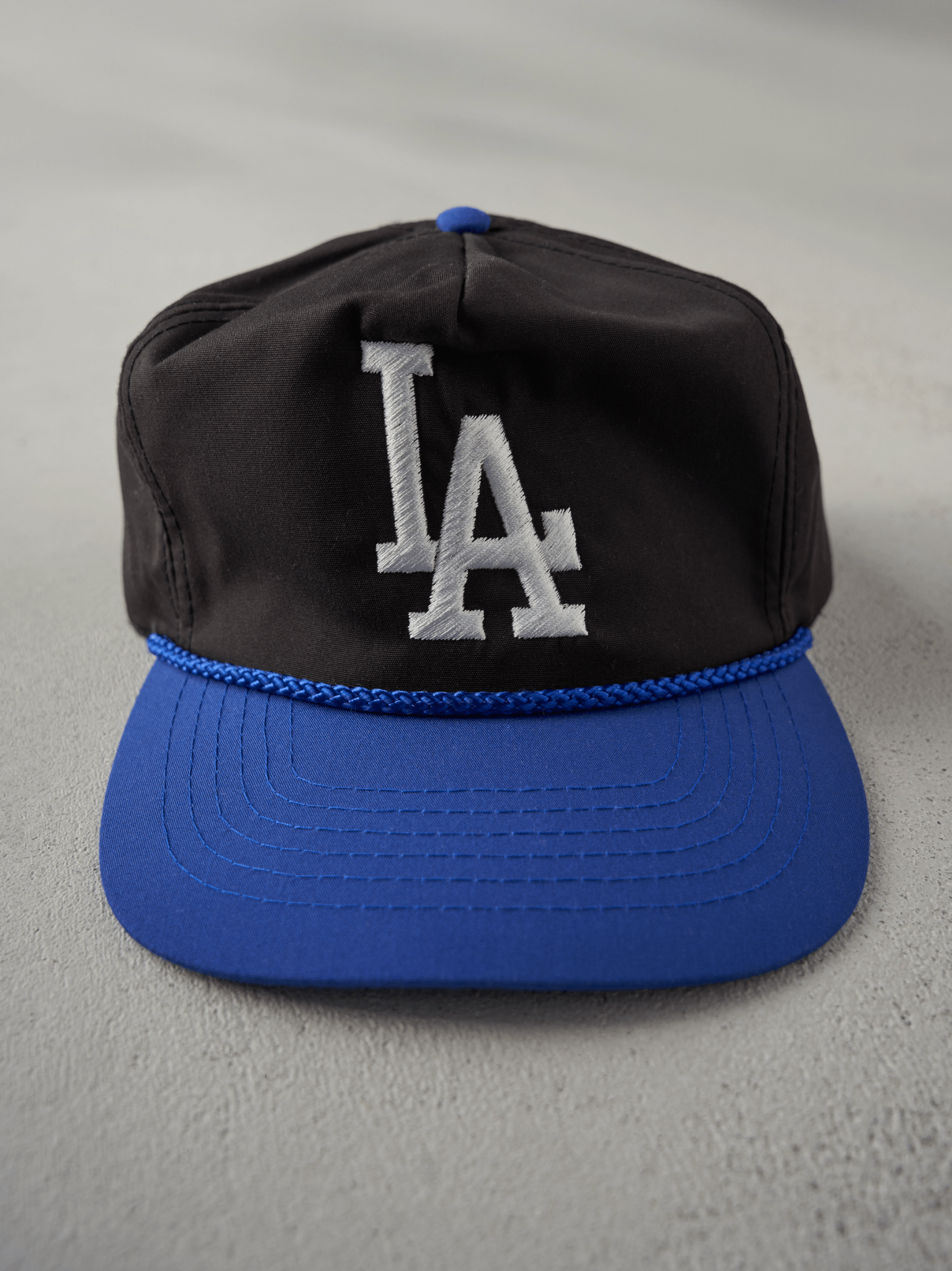 Vintage 90s Black LA Dodgers Zipback Hat