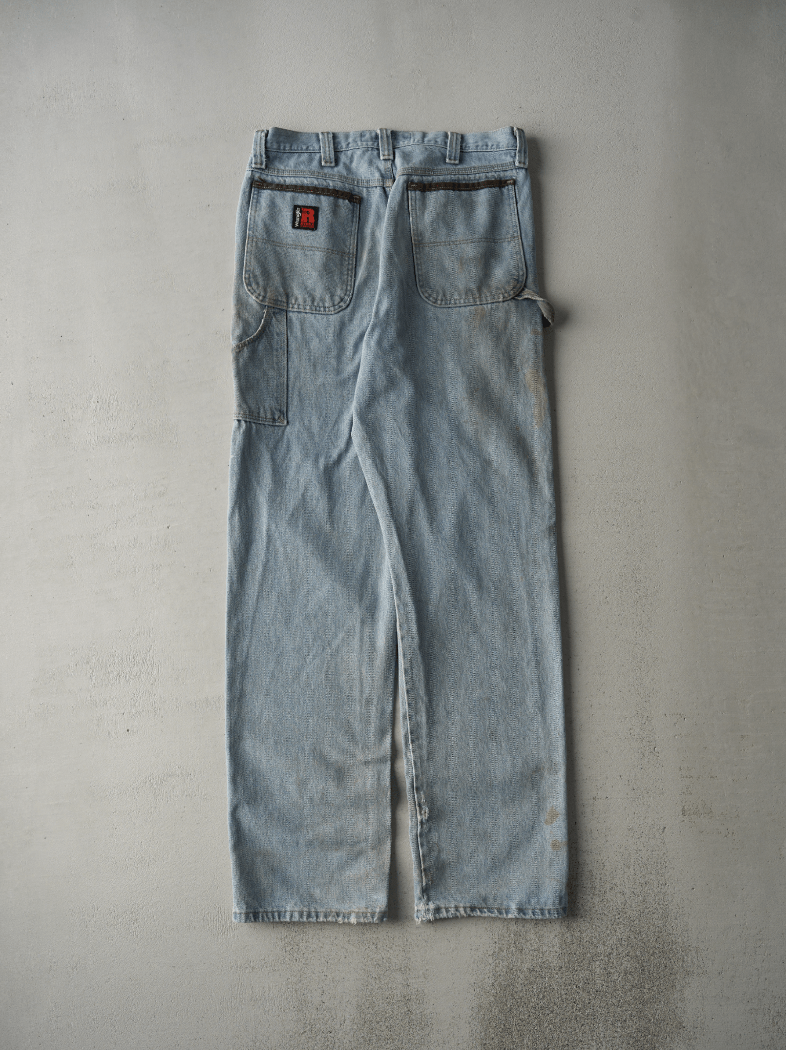 Vintage Y2K Light Wash Wrangler Riggs Carpenter Jeans (33x35)