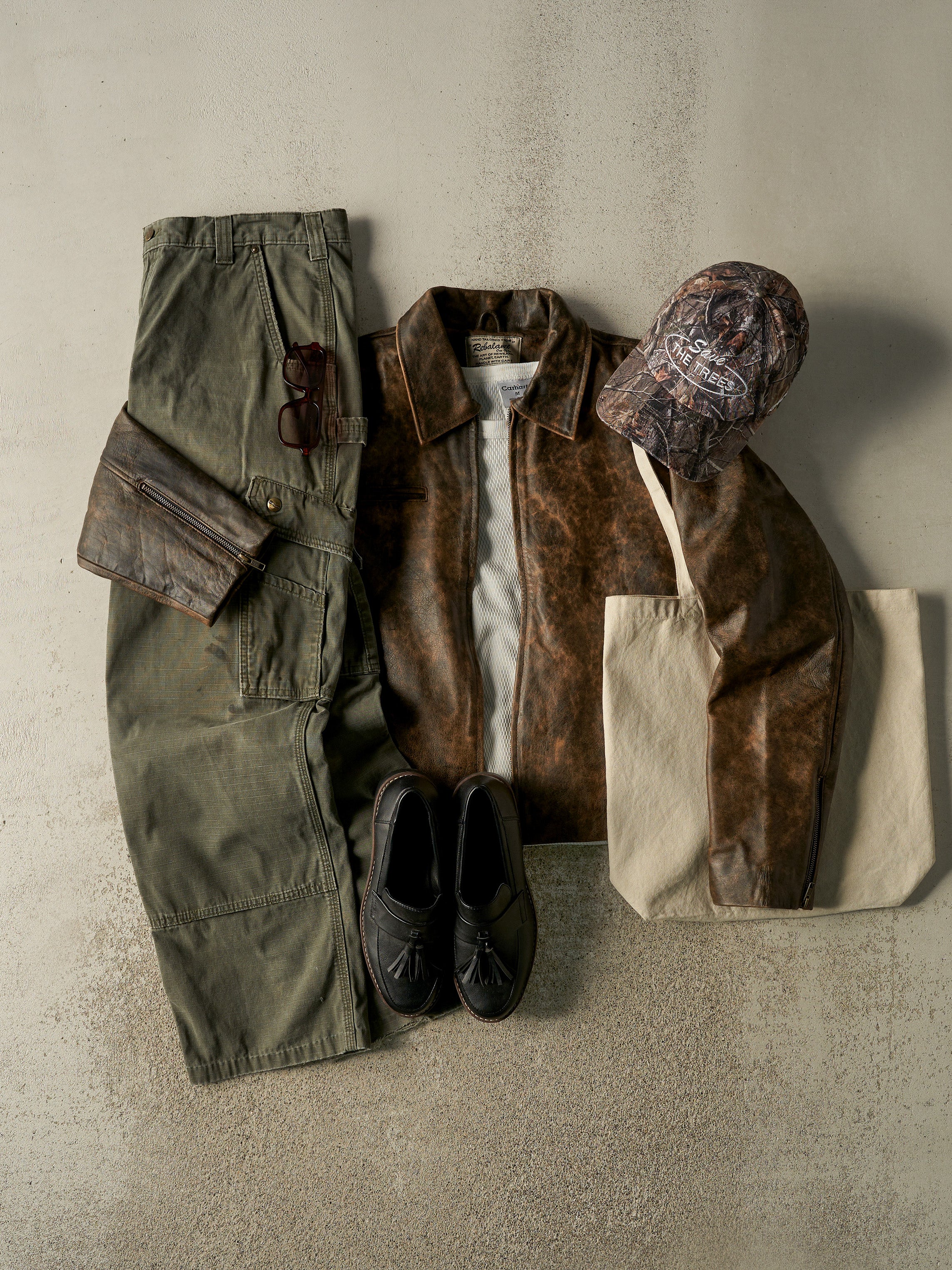 Vintage Y2K Green Carhartt Double Knee Cargo Carpenter Pants (36x29)